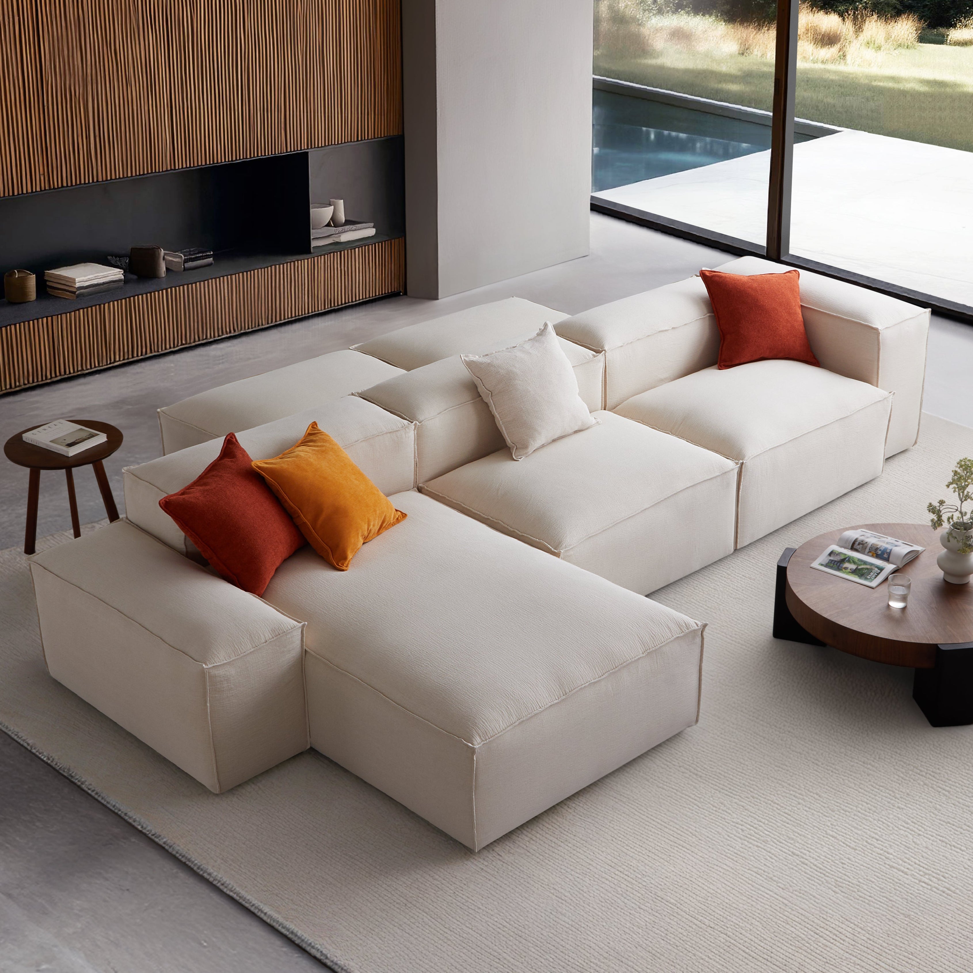 Freedom Modular Gray Double-Sided Sectional Sofa