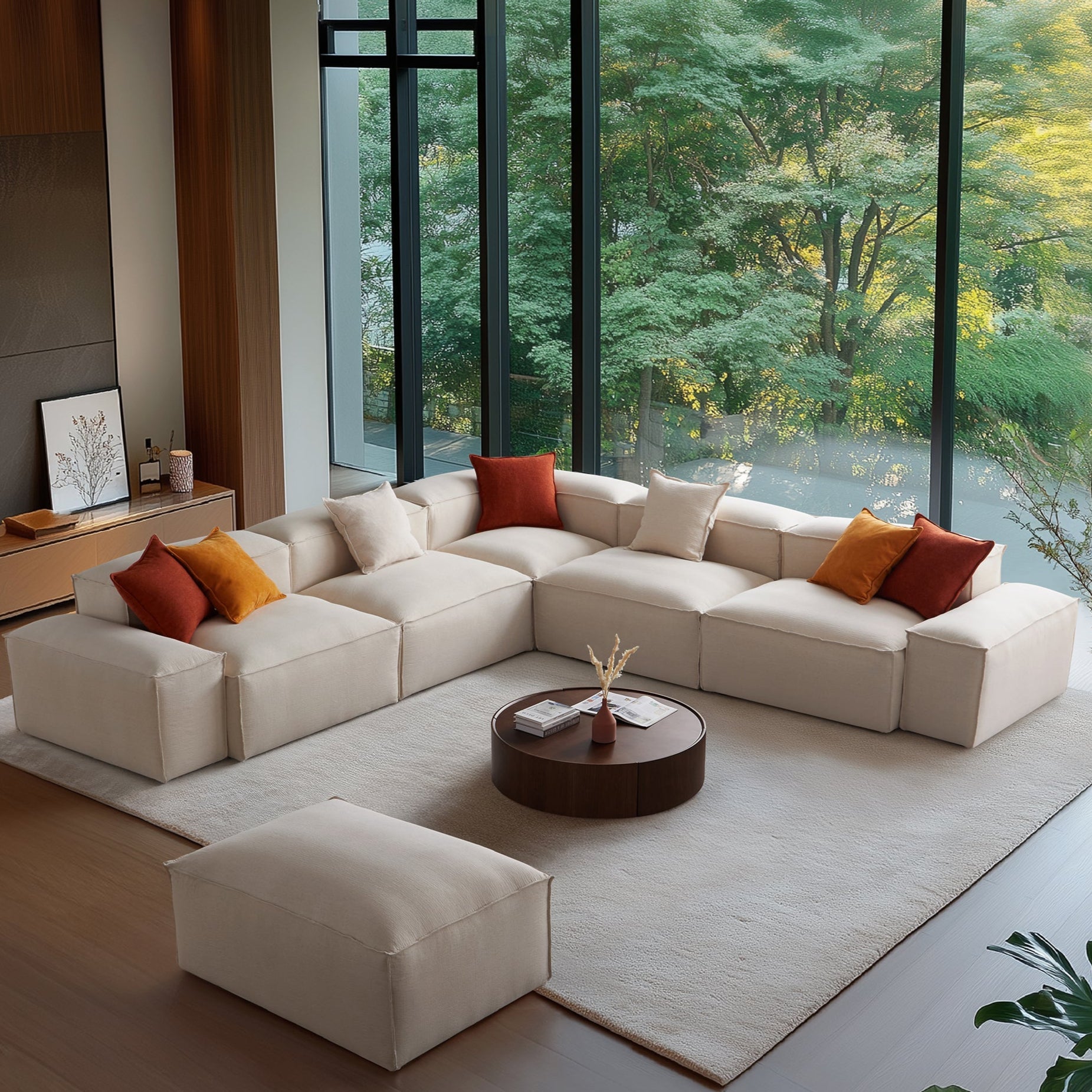 Freedom Modular Khaki Corner Sectional Sofa