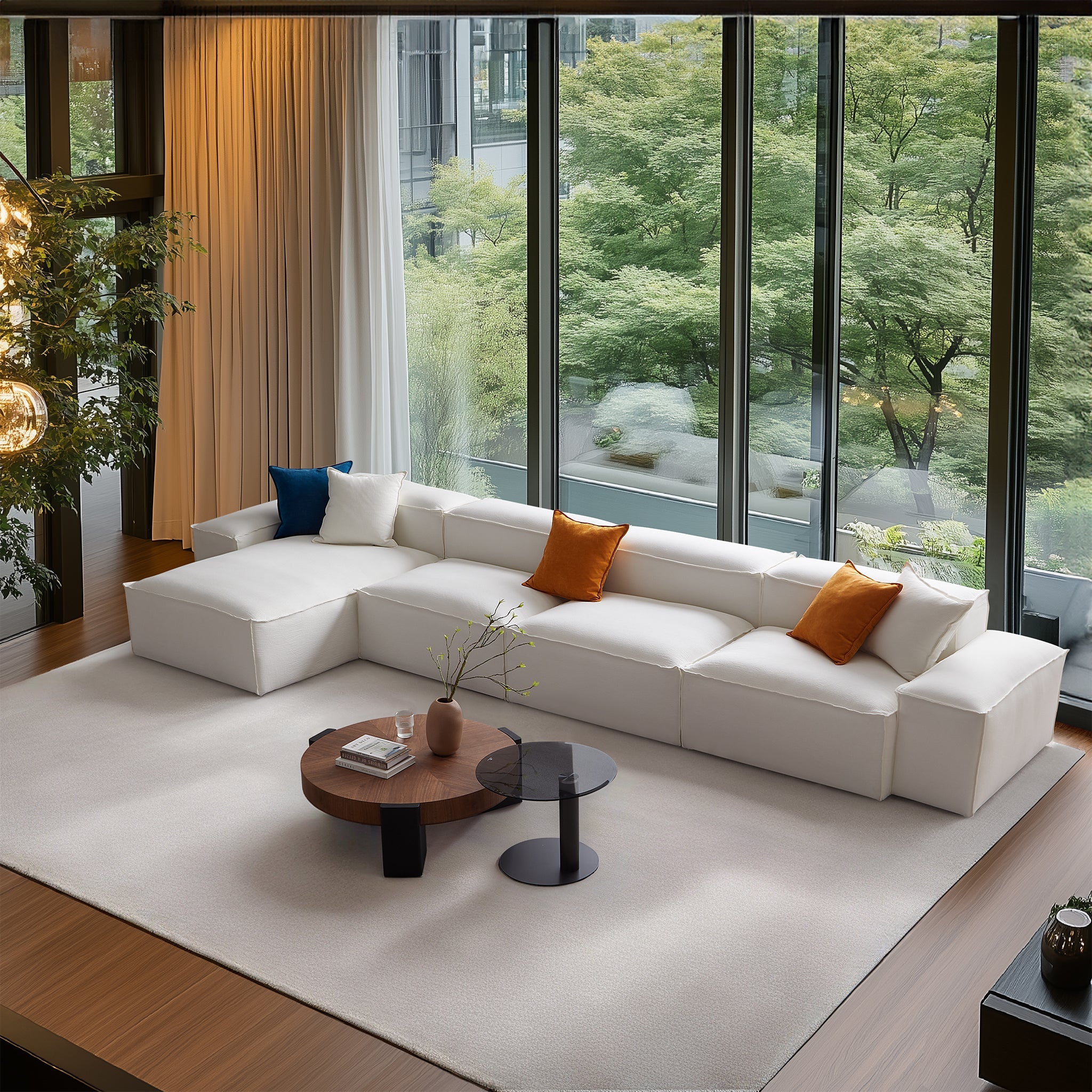 Canapé sectionnel modulaire blanc Freedom