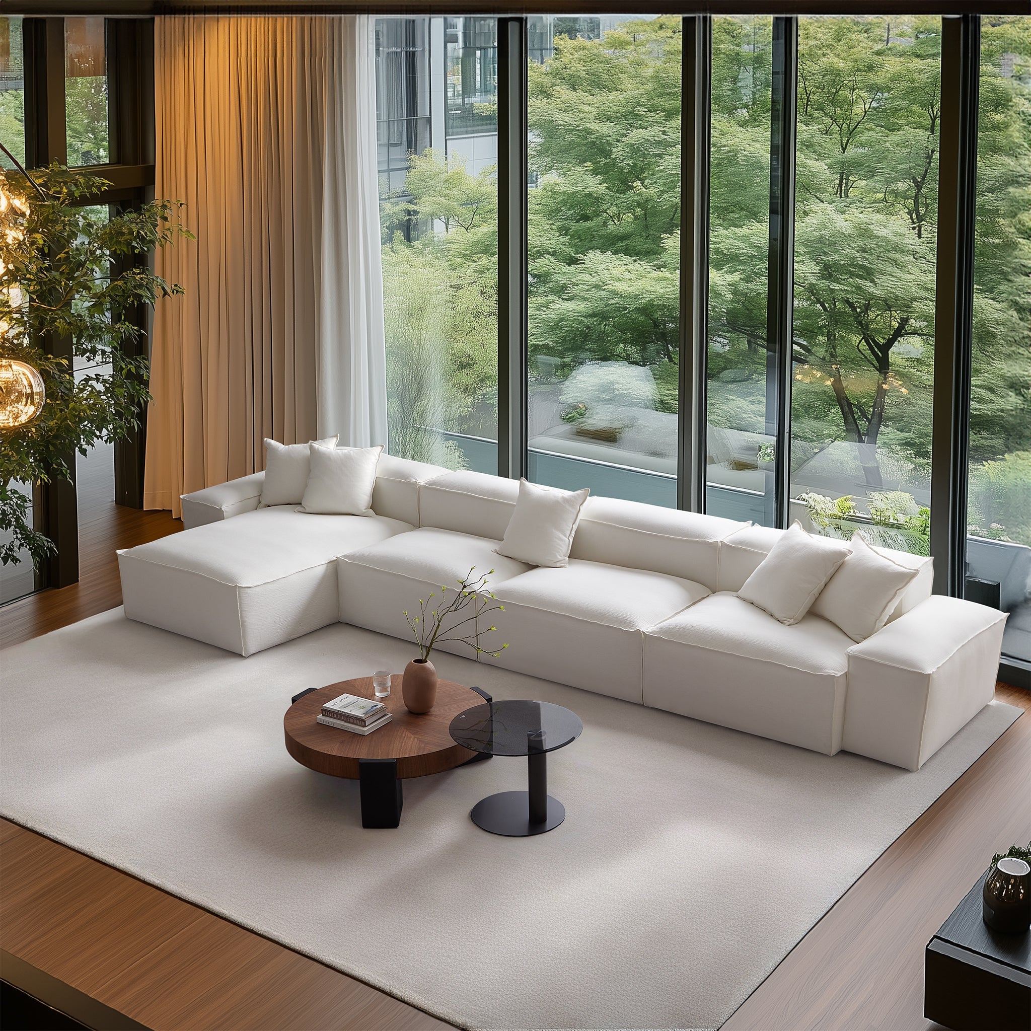 Canapé sectionnel modulaire blanc Freedom