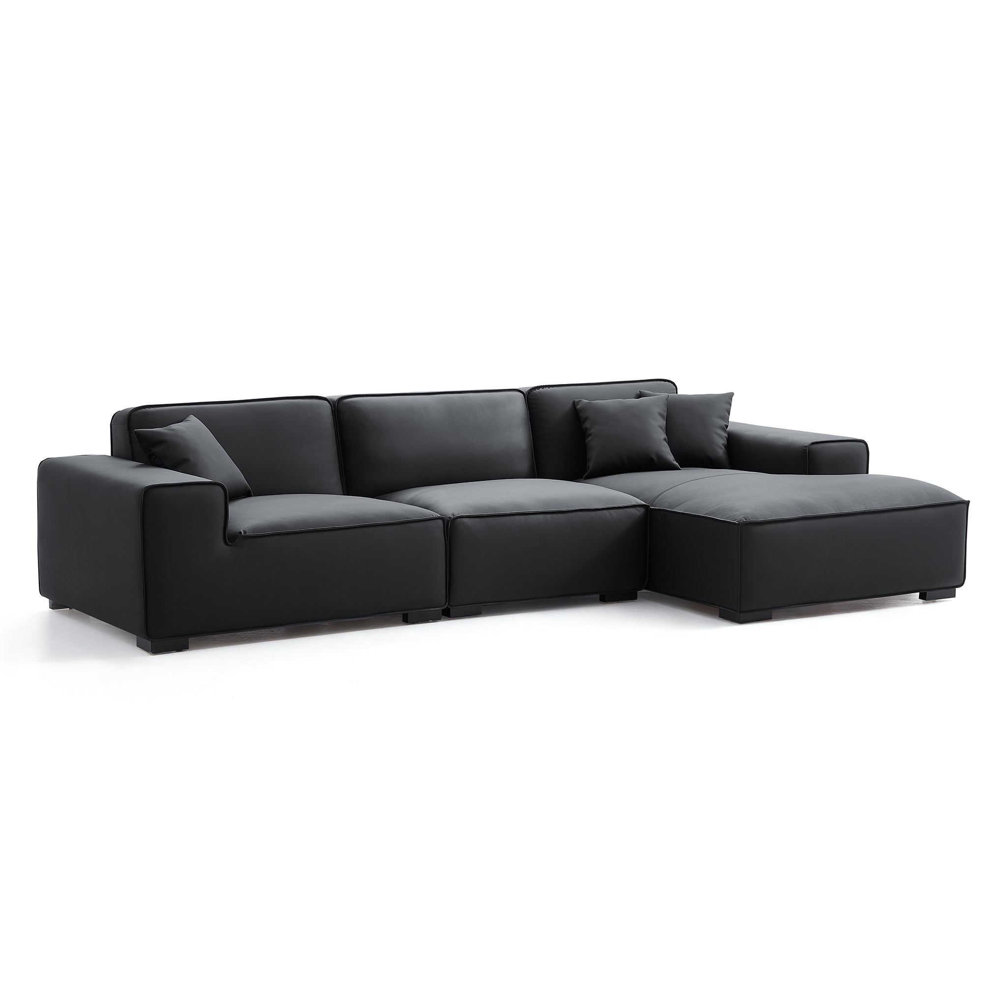 Domus Modular Brown Leather Sectional