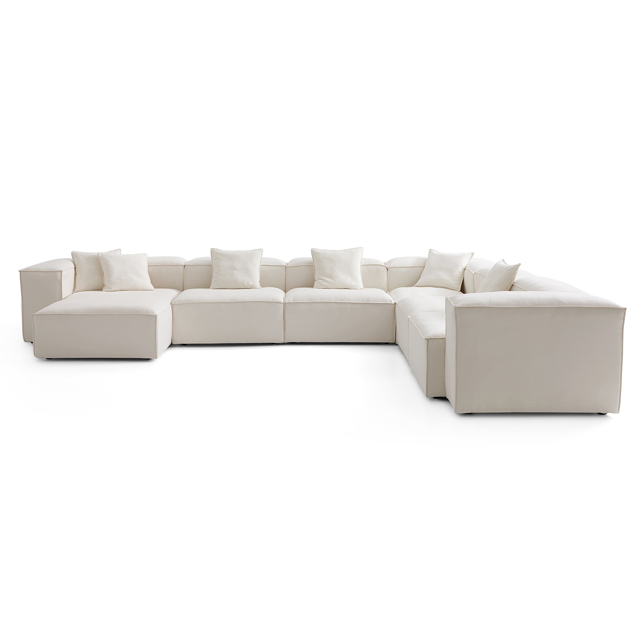 Freedom Modular Beige U-Shaped Sectional Sofa