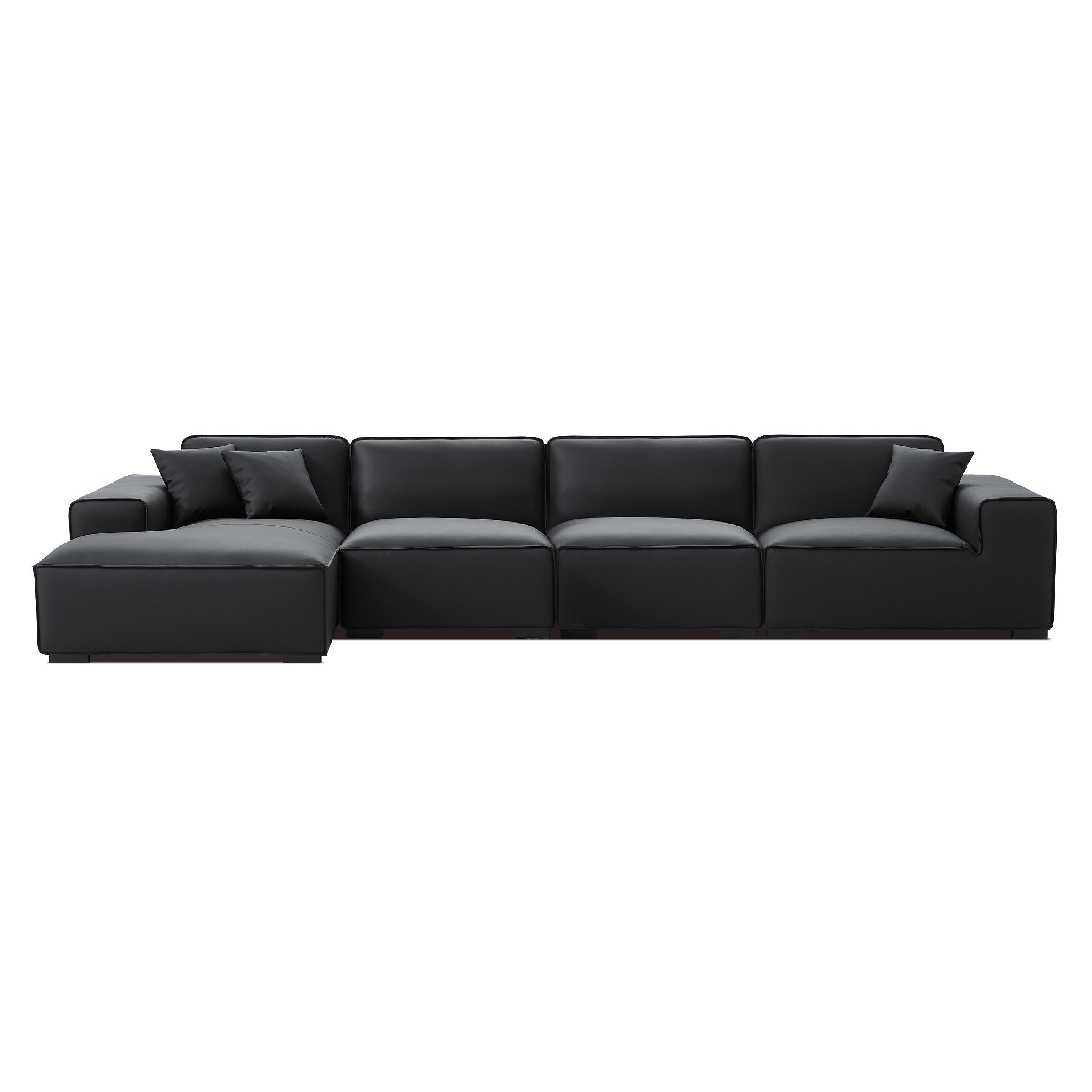 Domus Modular Brown Leather Sectional