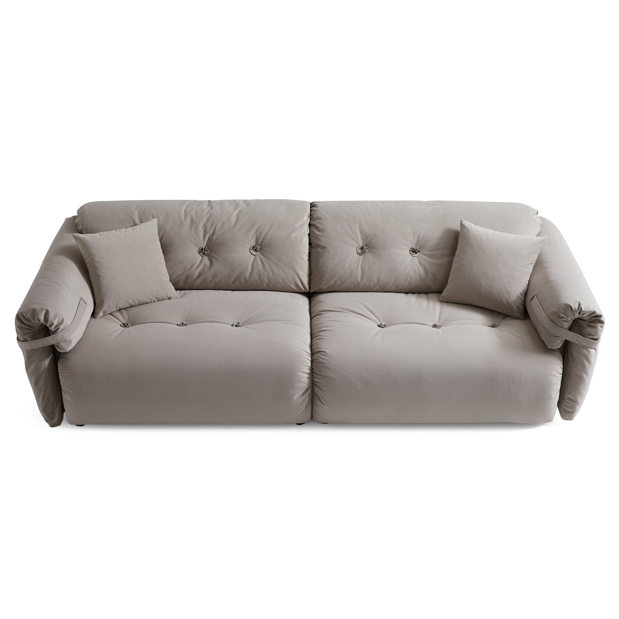 Butter Yellow Tufted Sofa