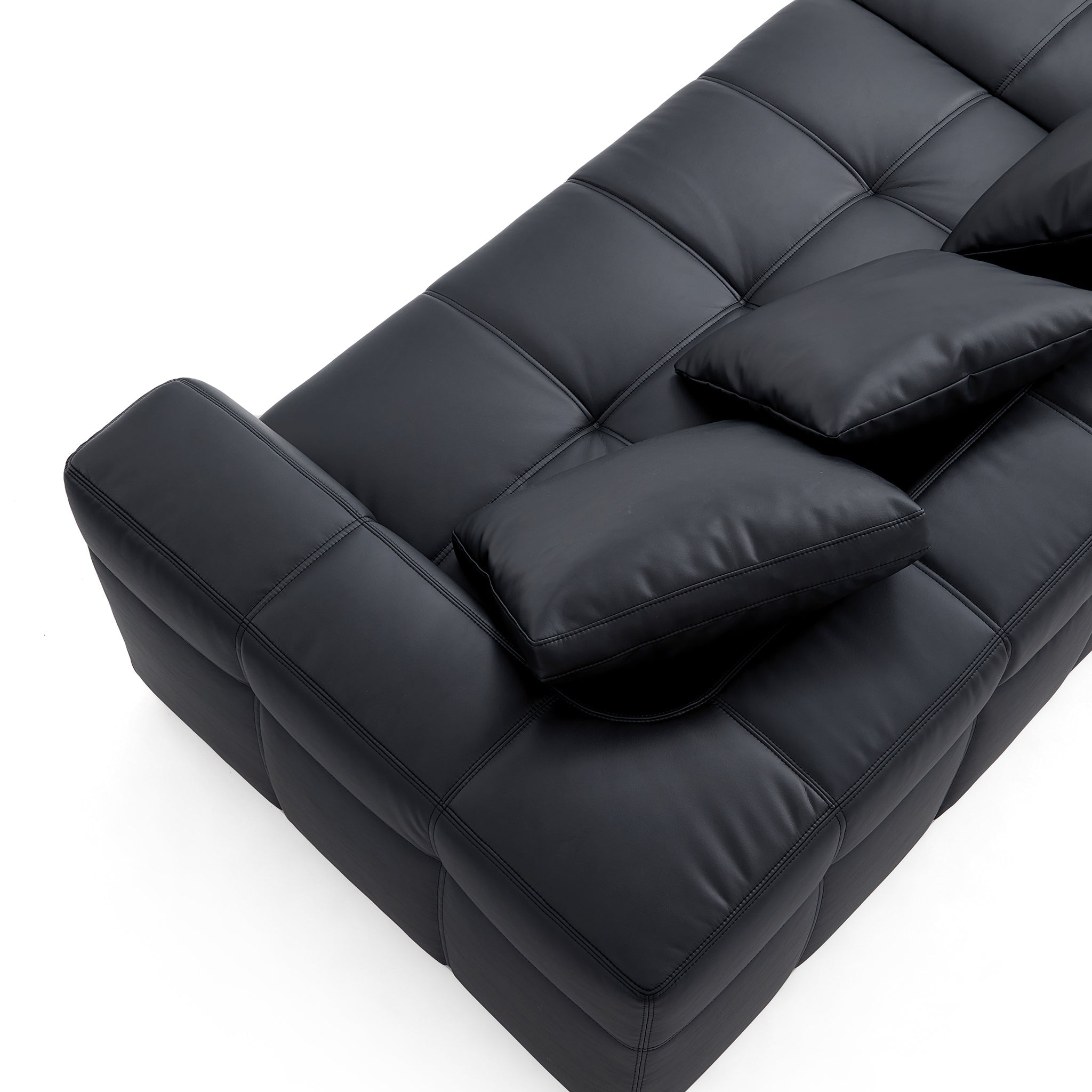 Blazer Black Leather Sofa