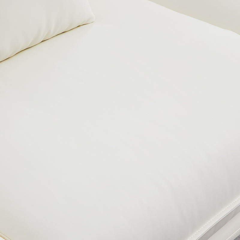 Vanilla White Leather Armchair