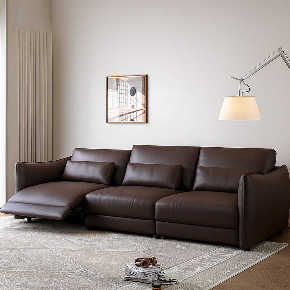 Ashby Top Grain Leather Power Recliner Sofa