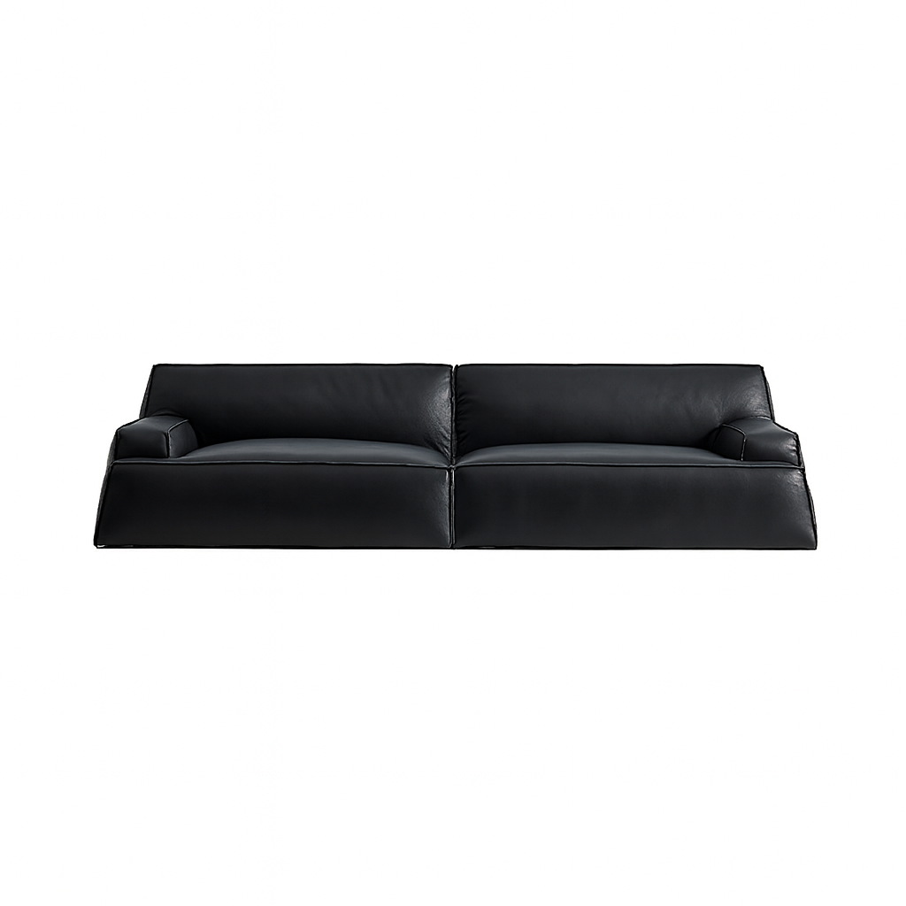 Deacon Minimalist Top Grain Leather Sofa