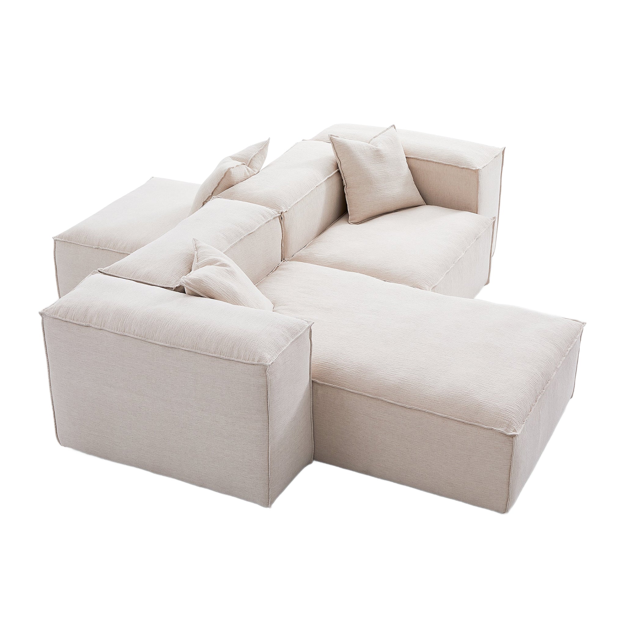 Freedom Modular Khaki Double-Sided Sectional Sofa