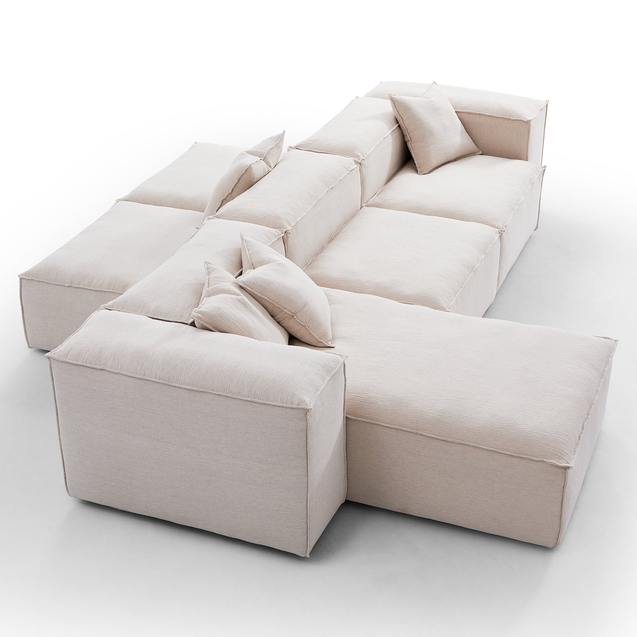 Freedom Modular Gray Double-Sided Sectional Sofa