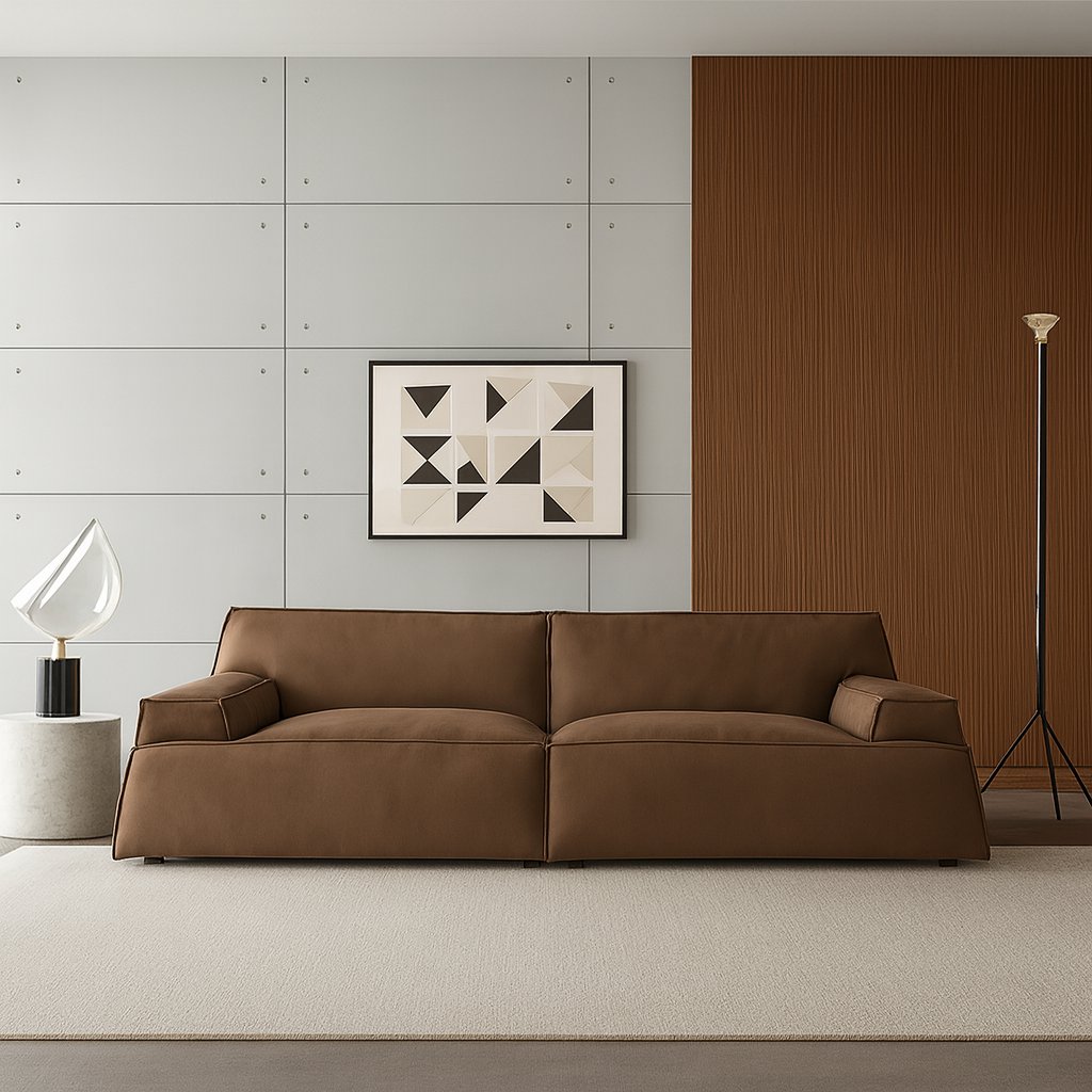 Deacon Modern Nubuck Leather Sofa
