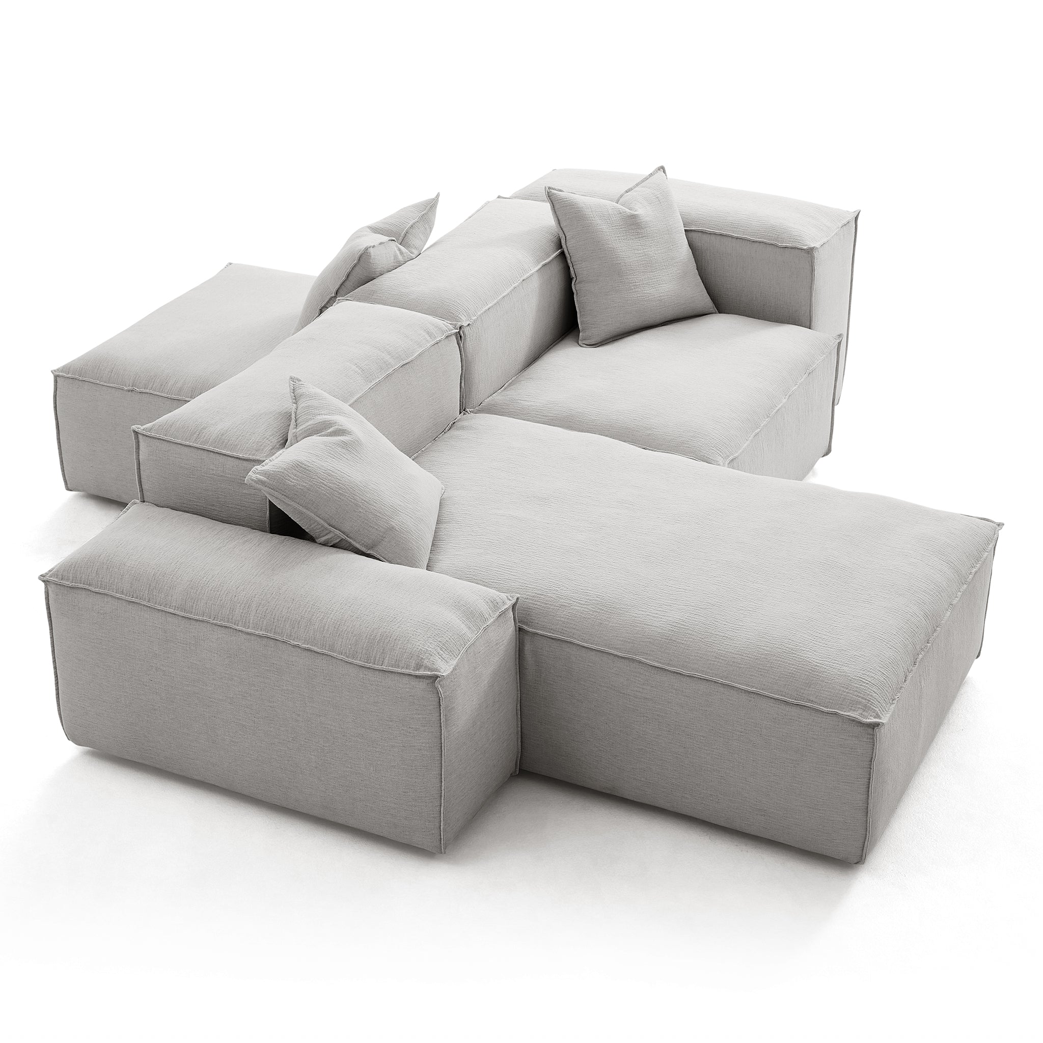 Freedom Modular Khaki Double-Sided Sectional Sofa