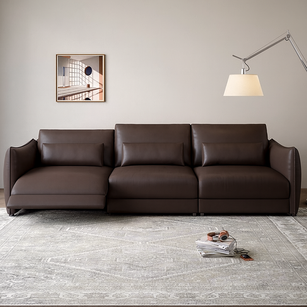 Ashby Top Grain Leather Power Recliner Sofa
