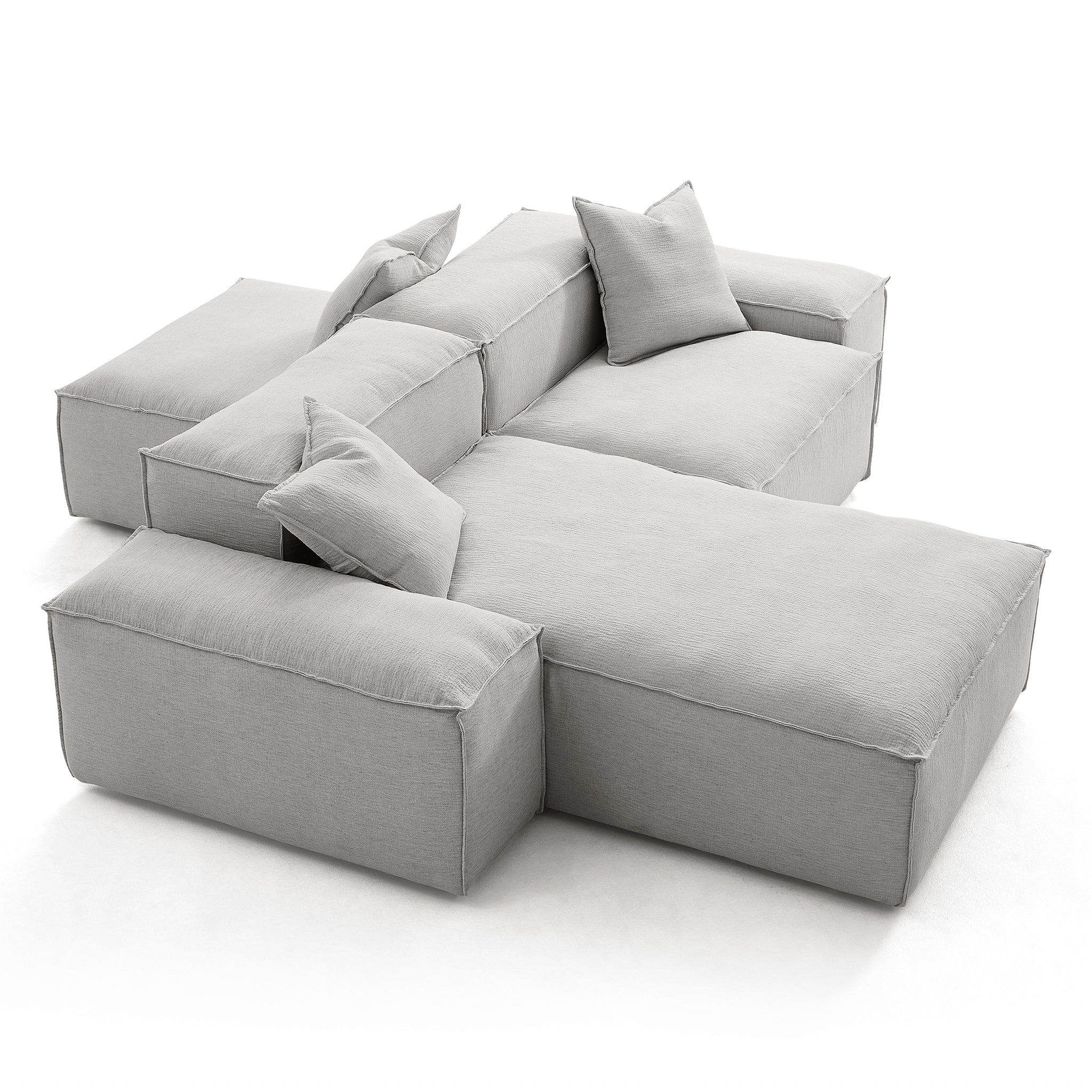 Freedom Modular Khaki Double-Sided Sectional Sofa