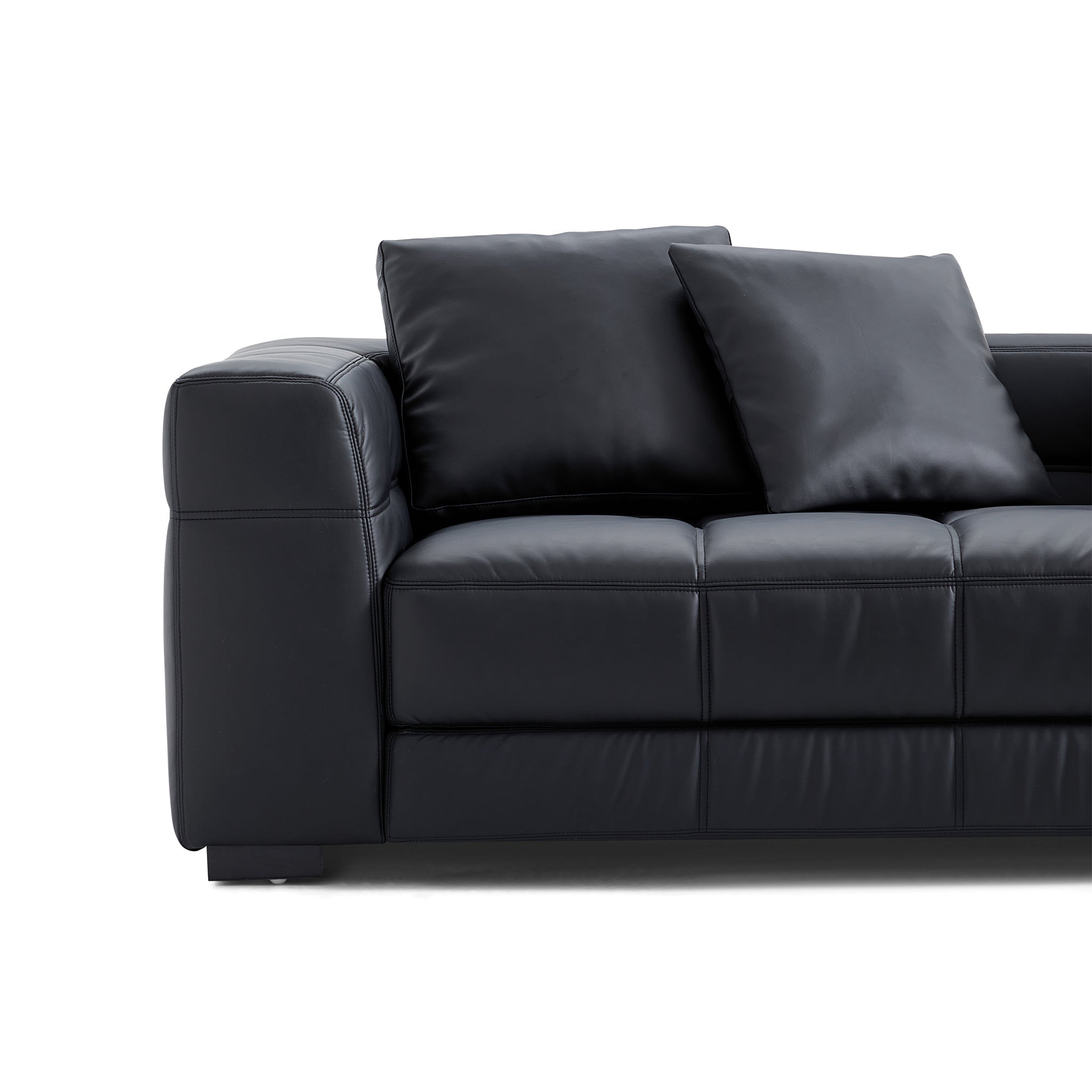 Blazer Black Leather Sofa