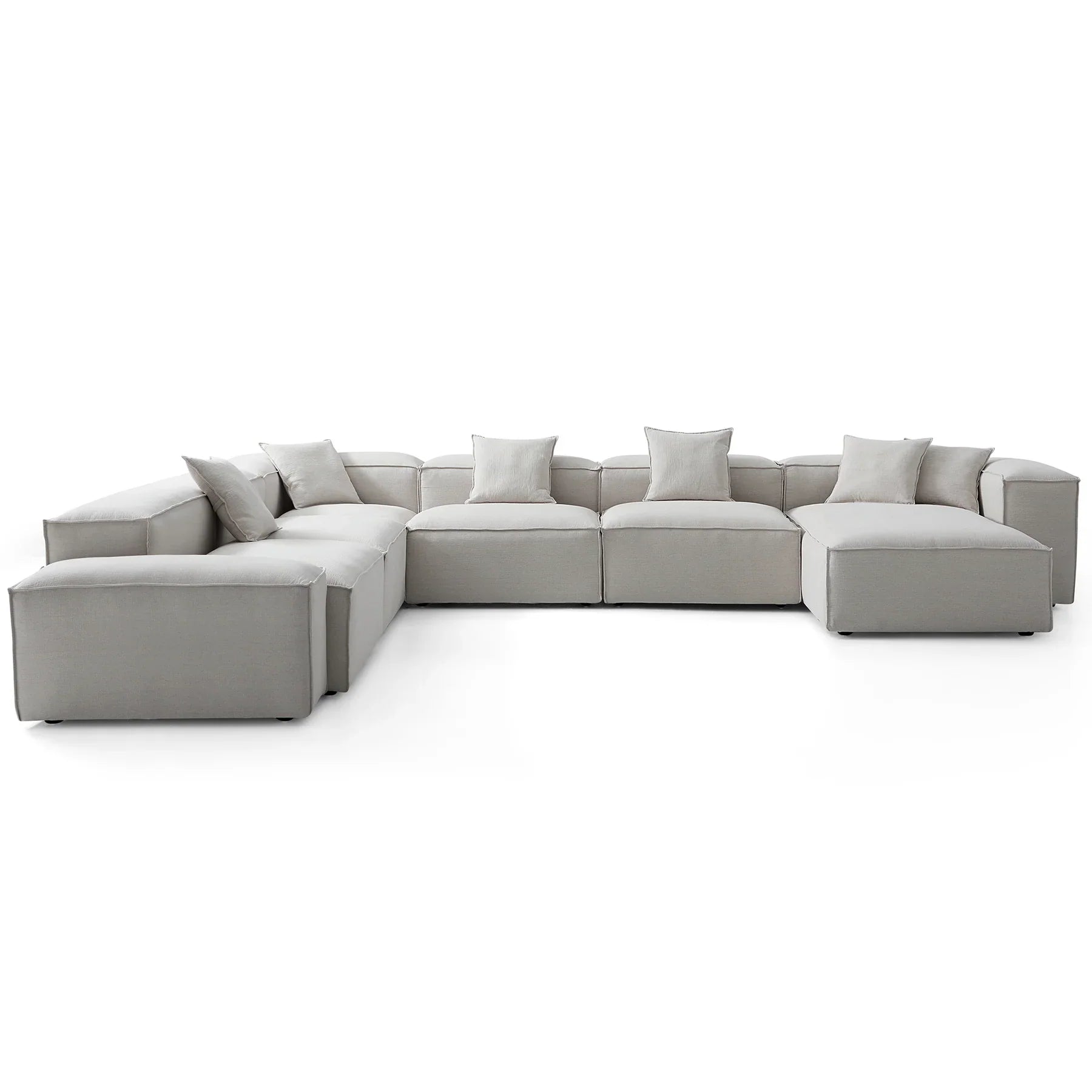 Freedom Modular Khaki U-Shaped Sectional Sofa