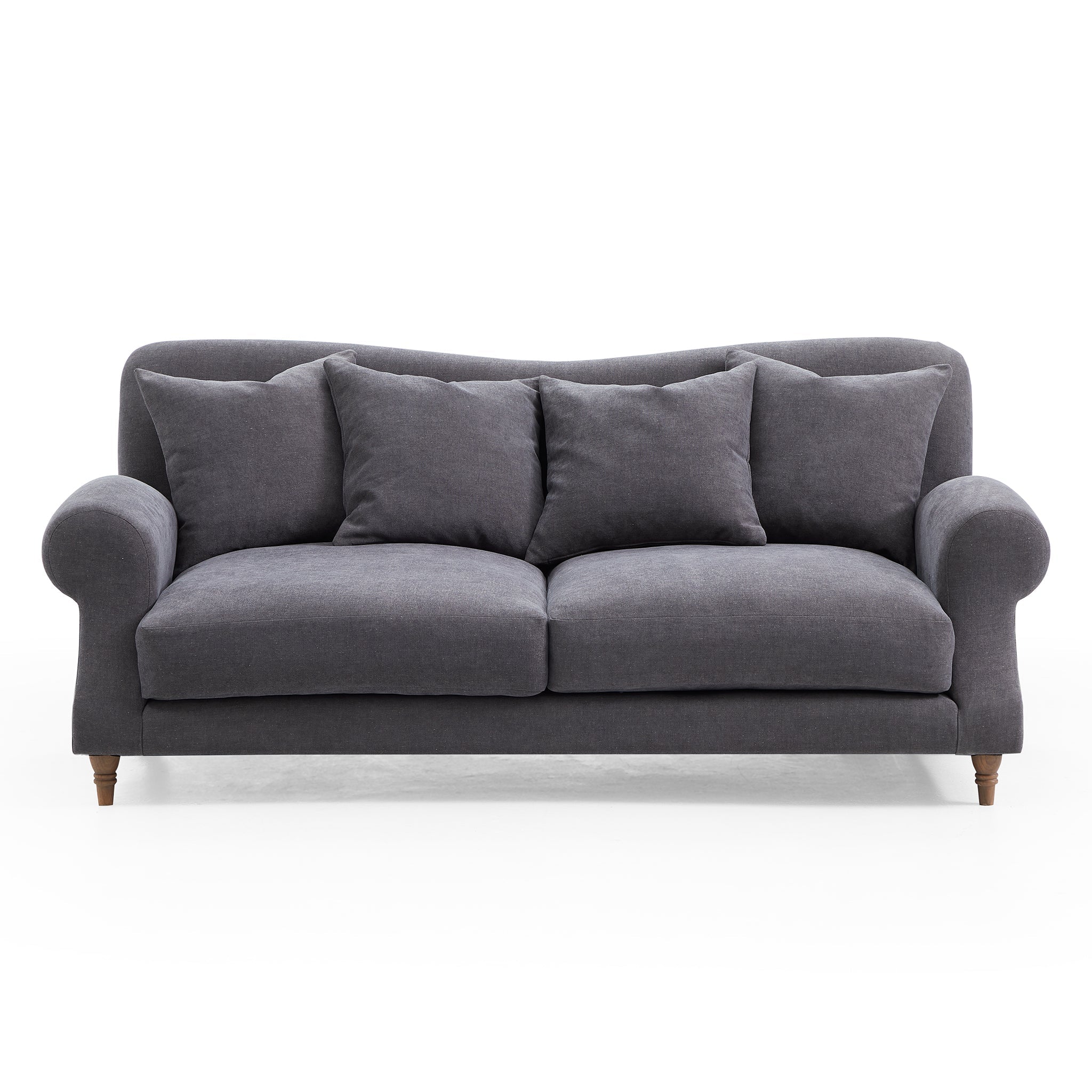 Canapé en tissu gris vintage Isabelle