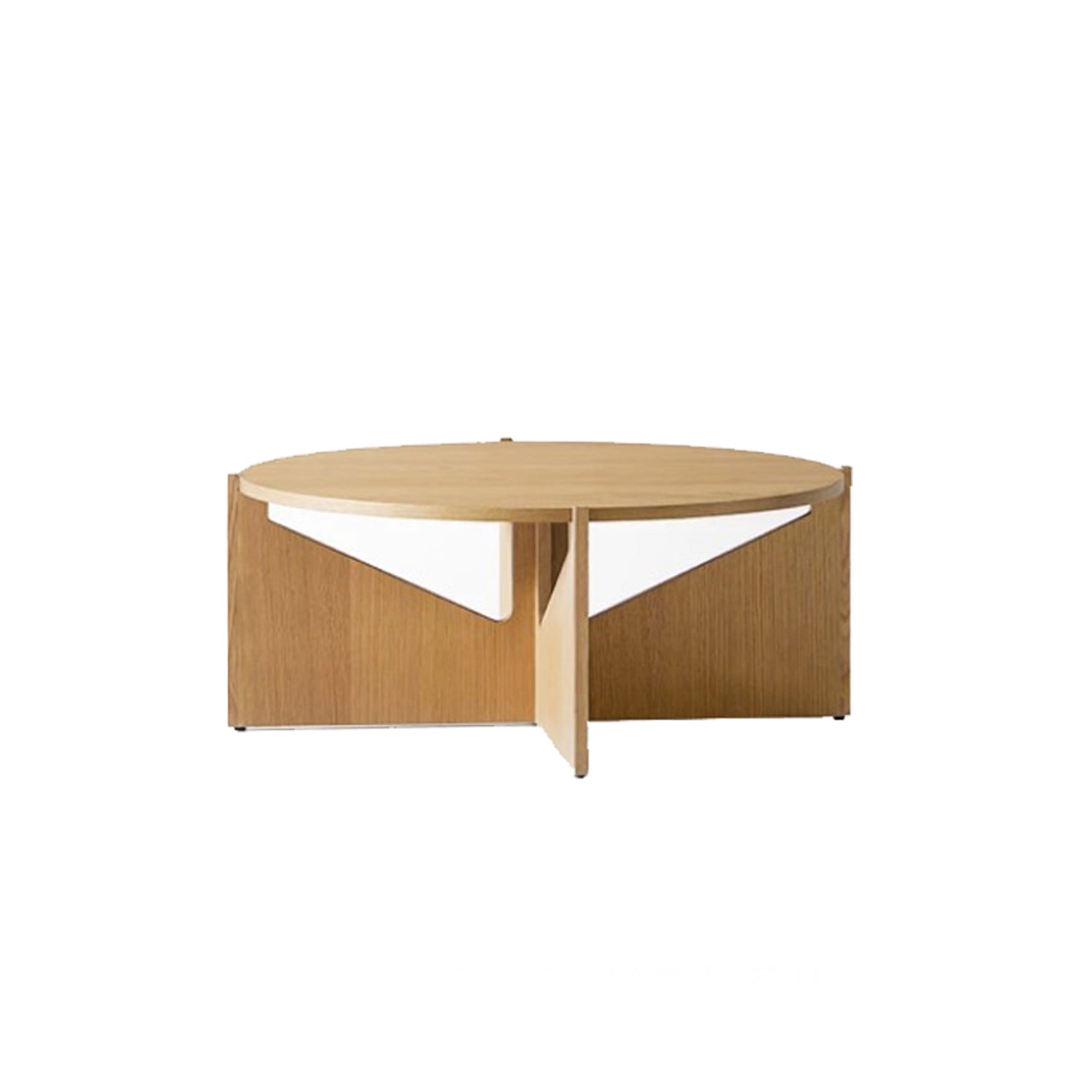 Vivid Oak Round Accent Side Table