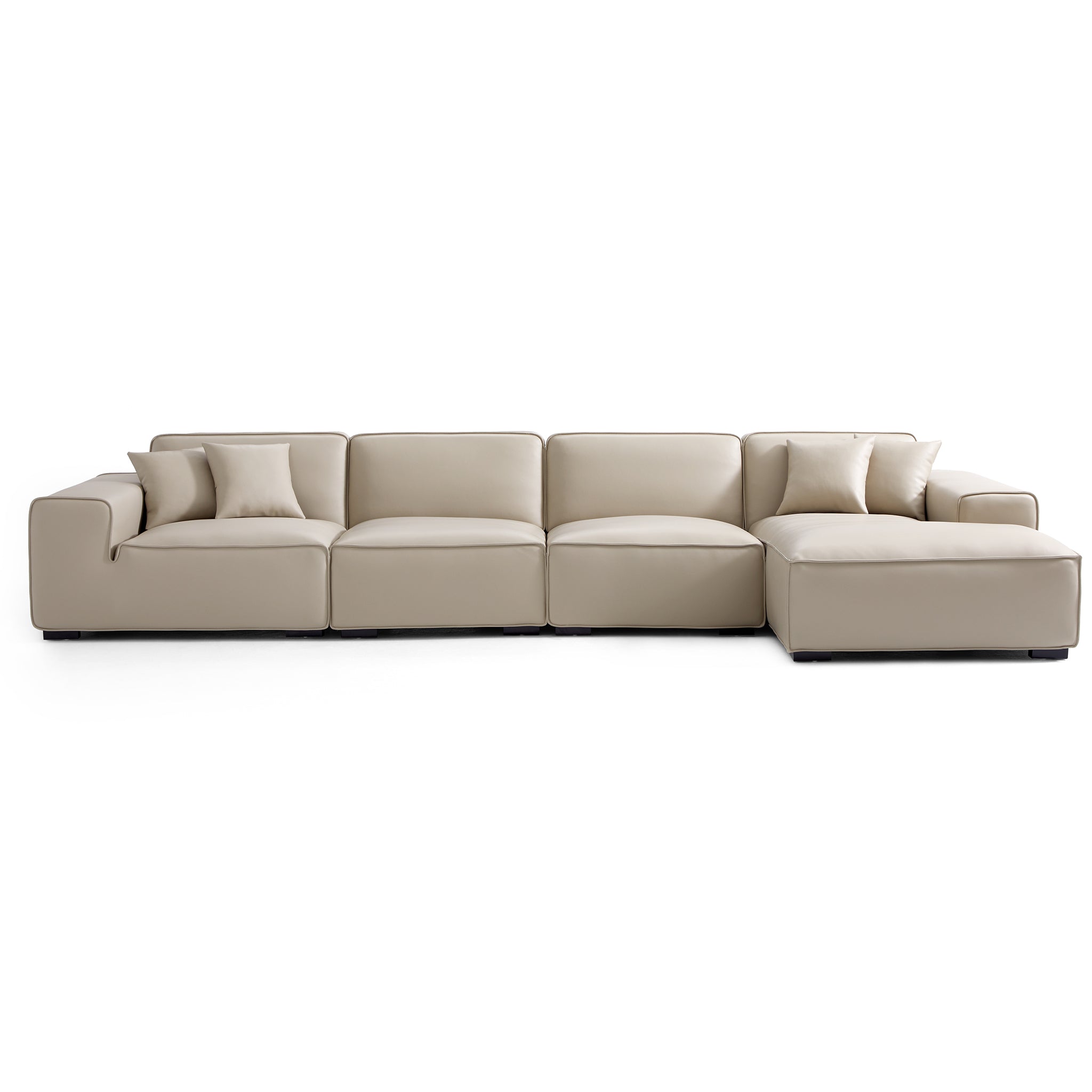 Domus Modular Brown Leather Sectional