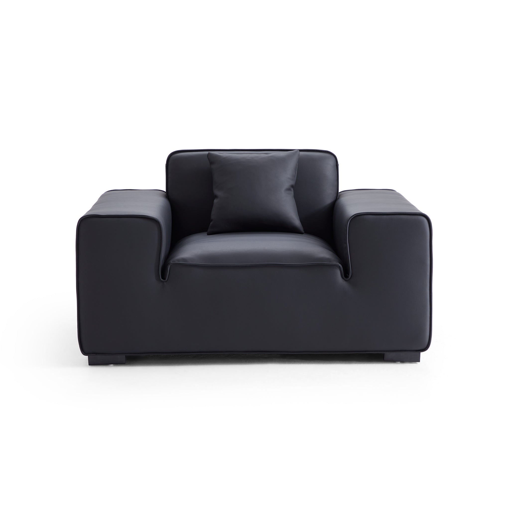 Domus Modular Brown Leather Armchair