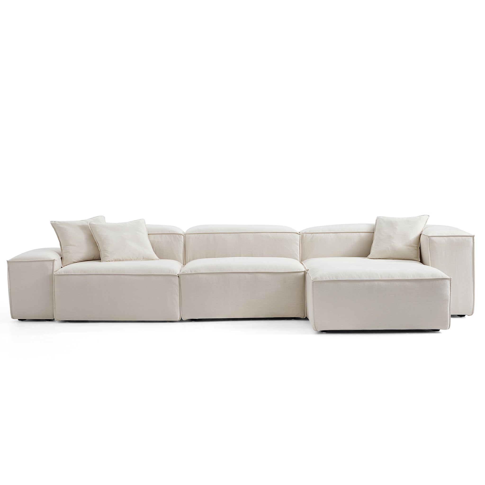 Freedom Modular Beige Sofa with Ottoman