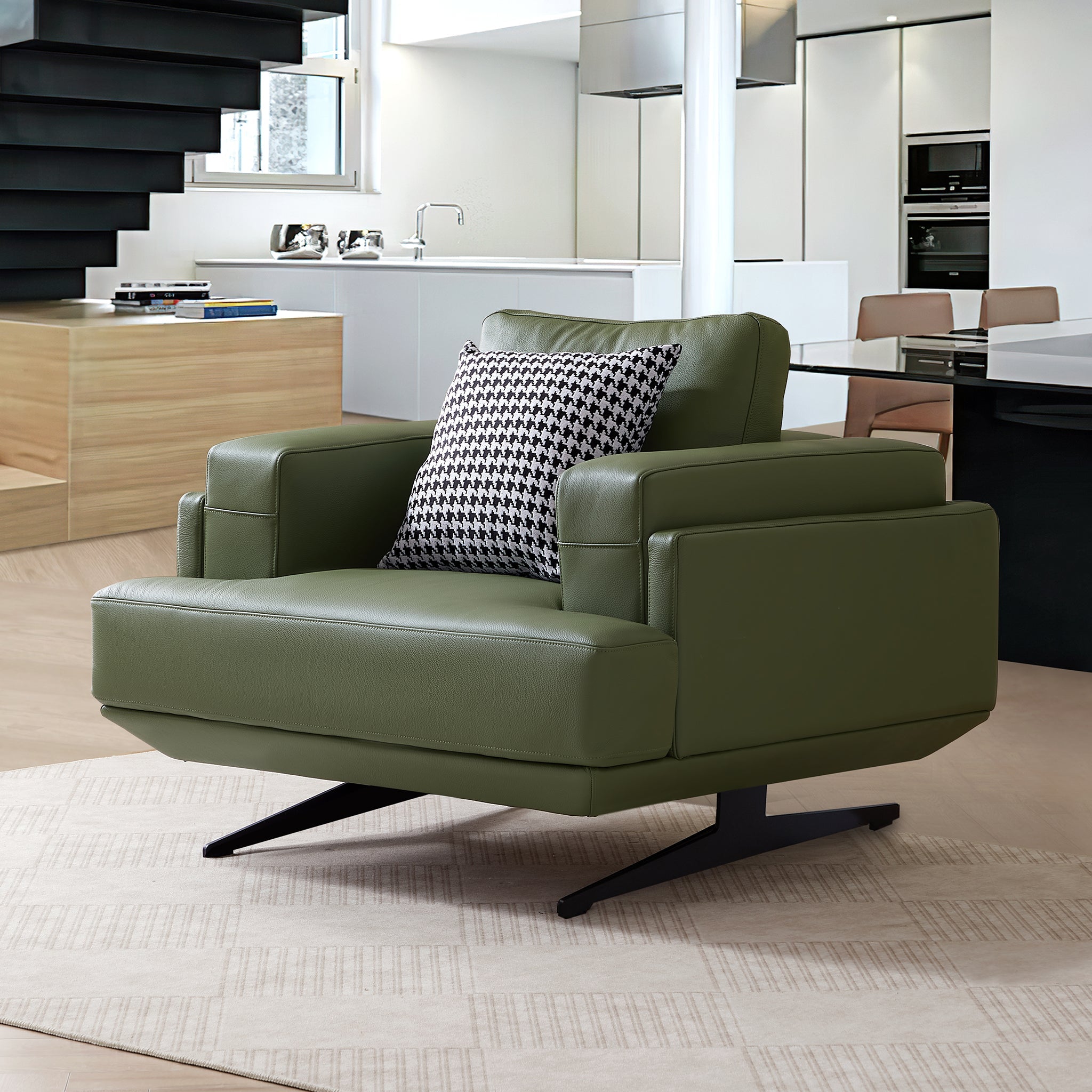 Olivia Top Grain Genuine Leather Armchair