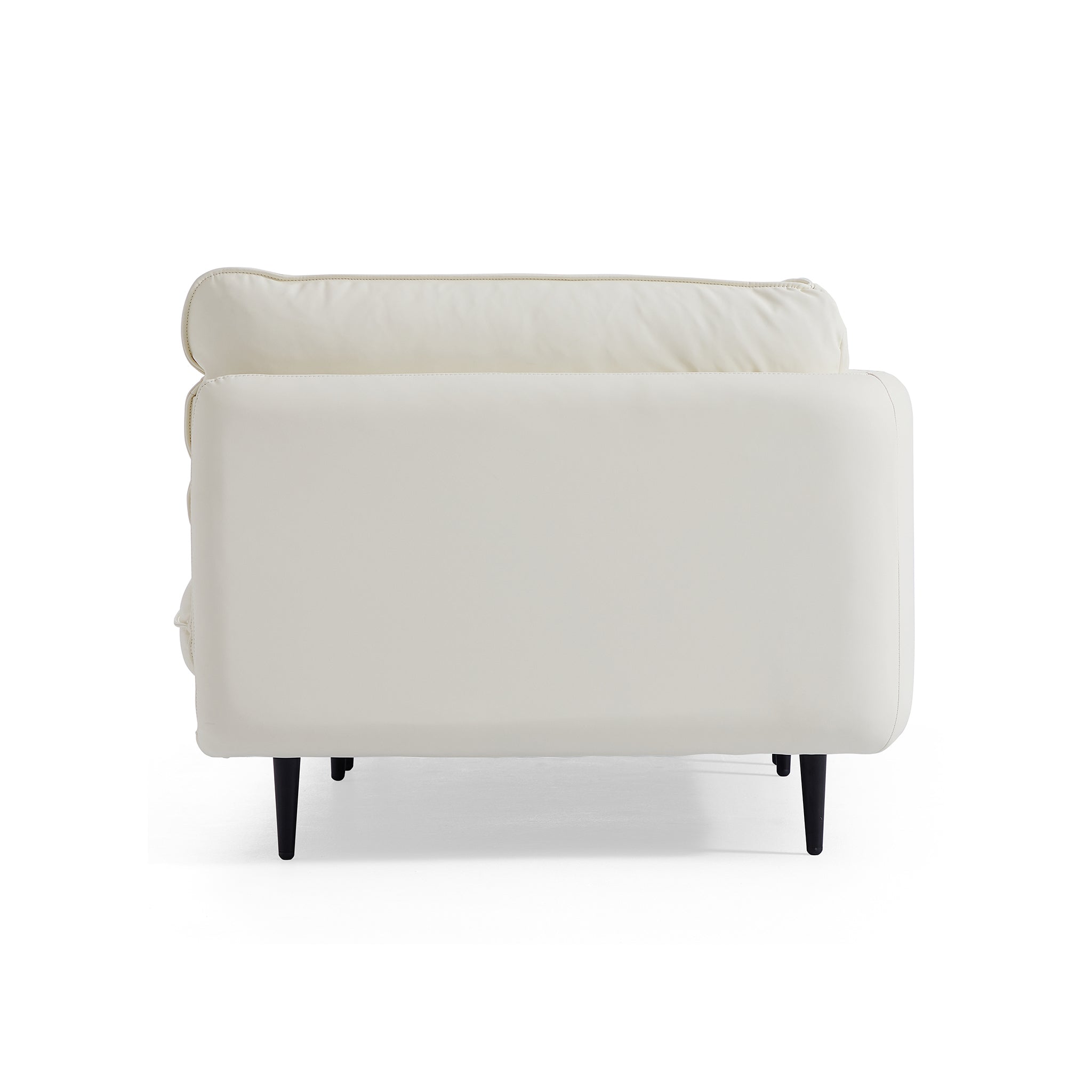 Vanilla White Leather Armchair