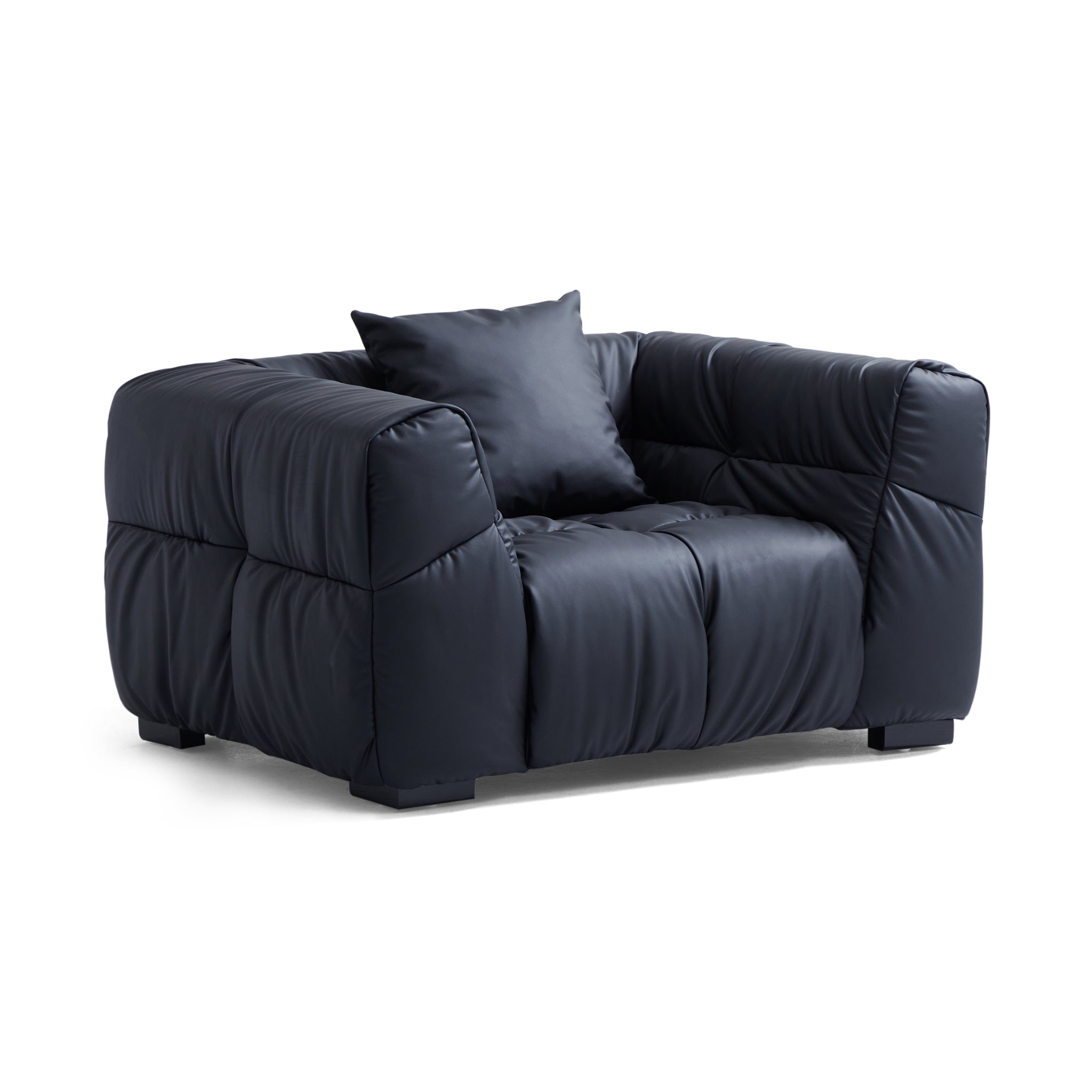 Boba Black Leathaire Armchair