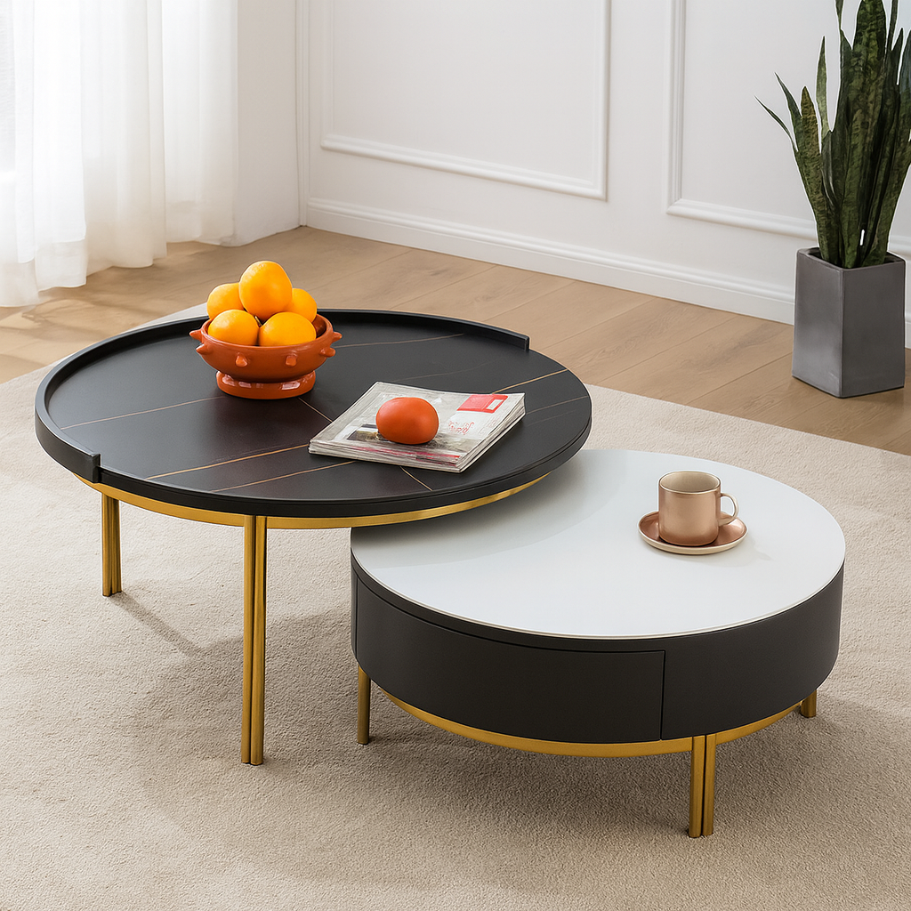 Noble Gilded Coffee Table Set