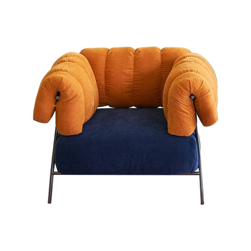 Fauteuil d'appoint en tissu roux Granchio