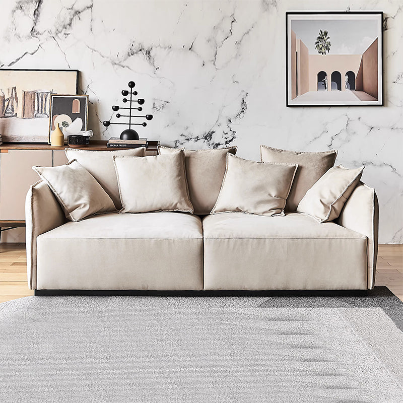 Filippo Khaki Velvet 3-Seater Sofa