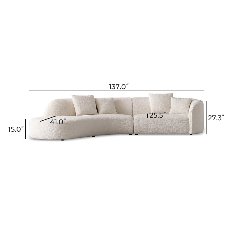 Crescent Bay Wabi-Sabi White Sofa