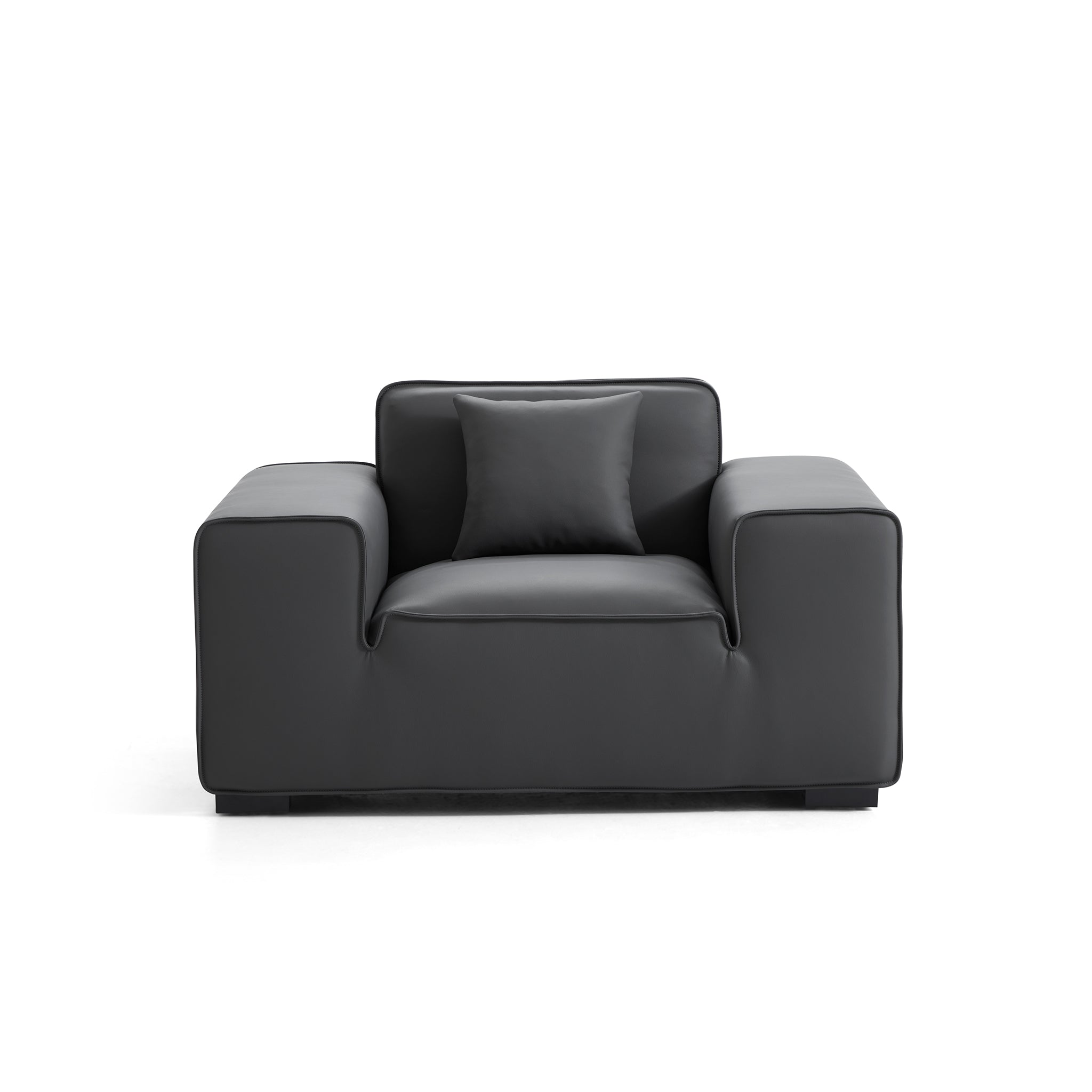 Domus Modular Beige Leather Armchair