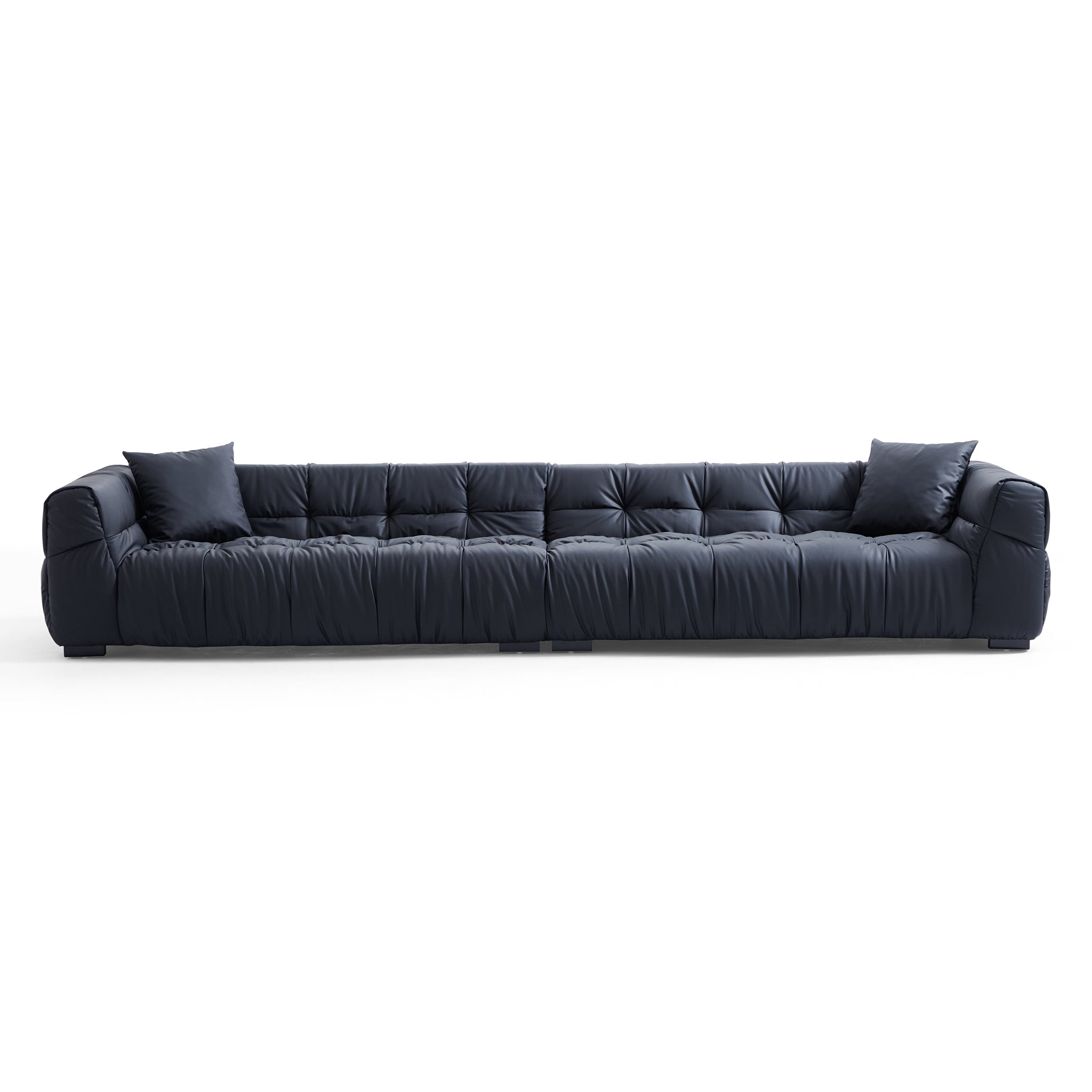 Boba Black Leathaire Sofa