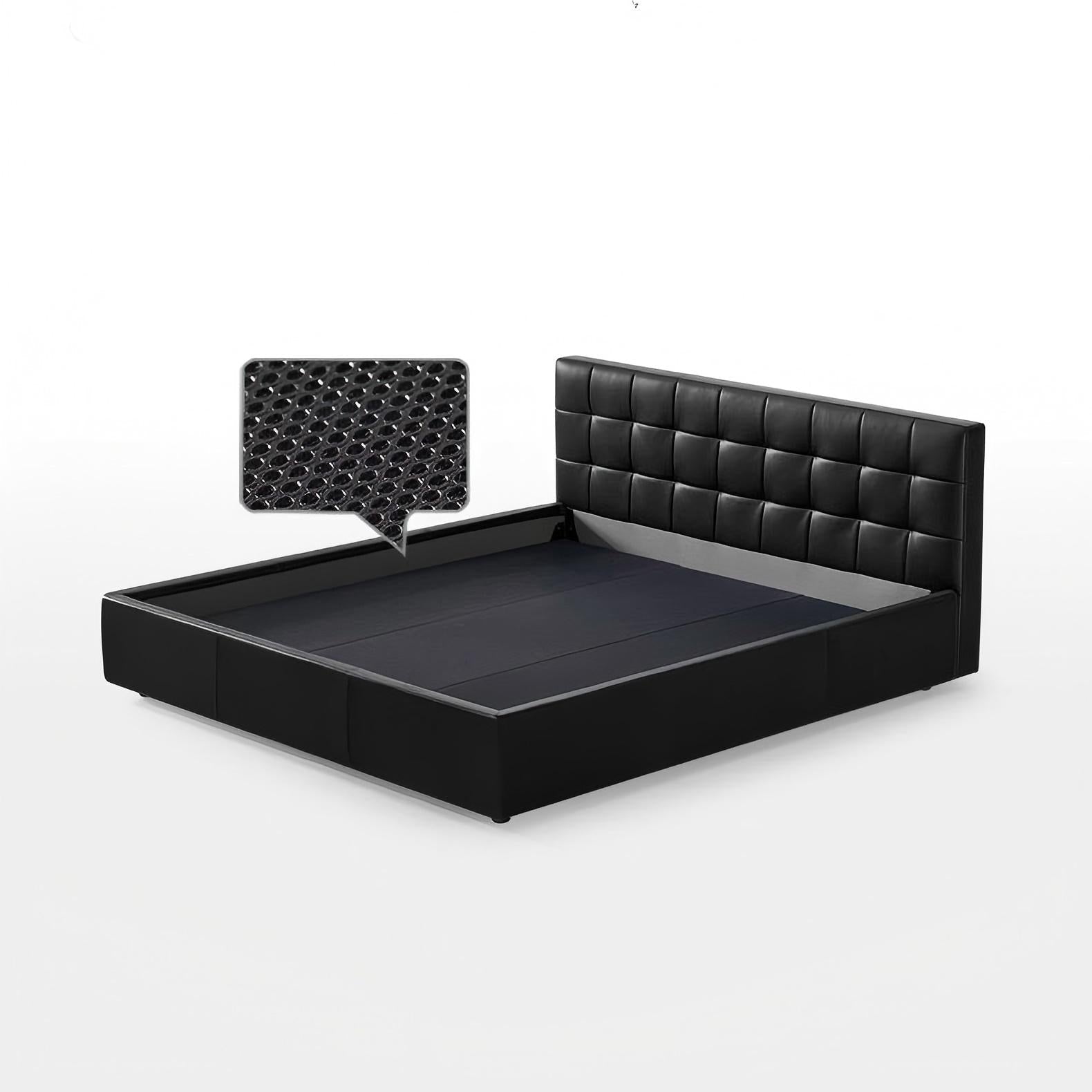 Sugar Cube Leather Bed