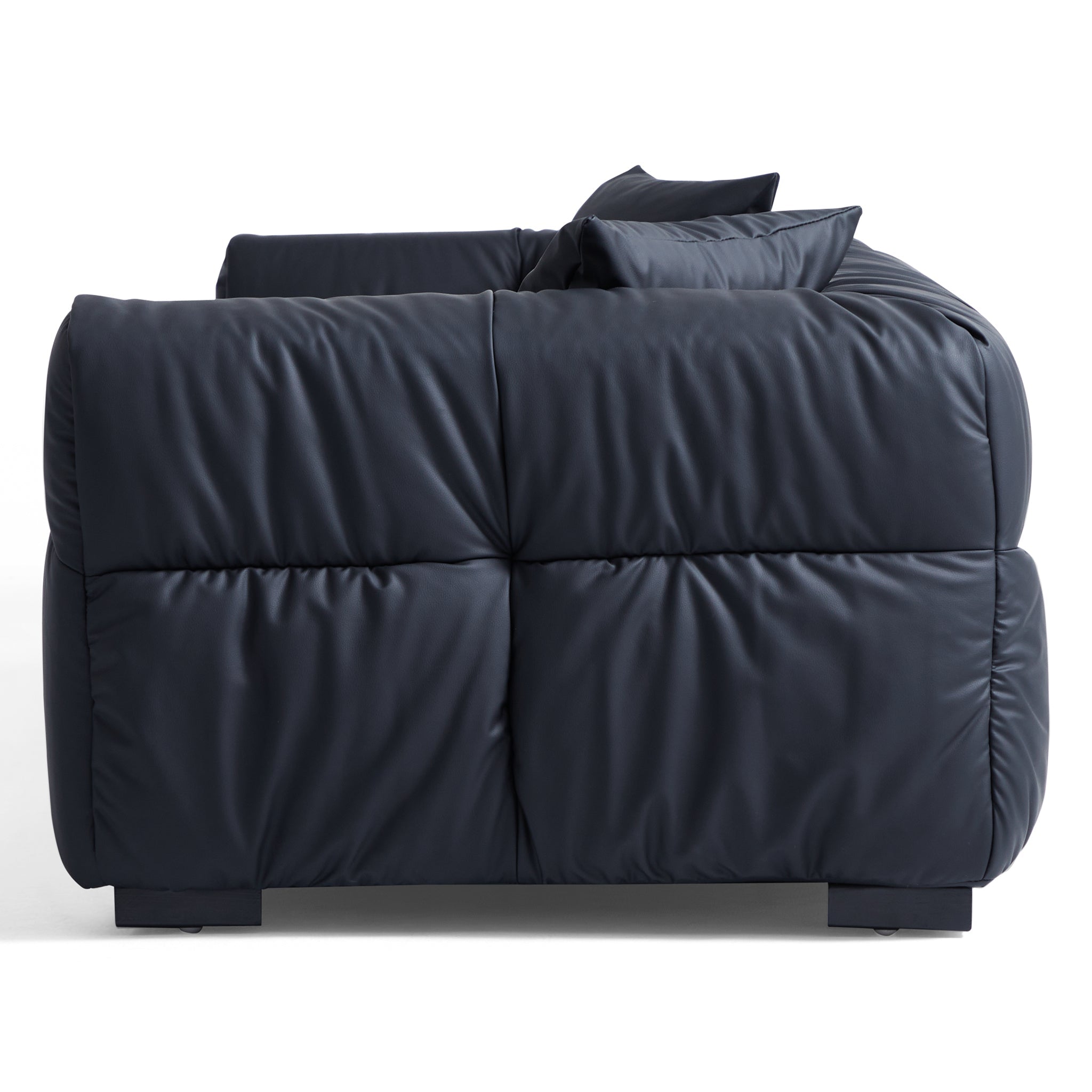 Boba Black Leathaire Sofa