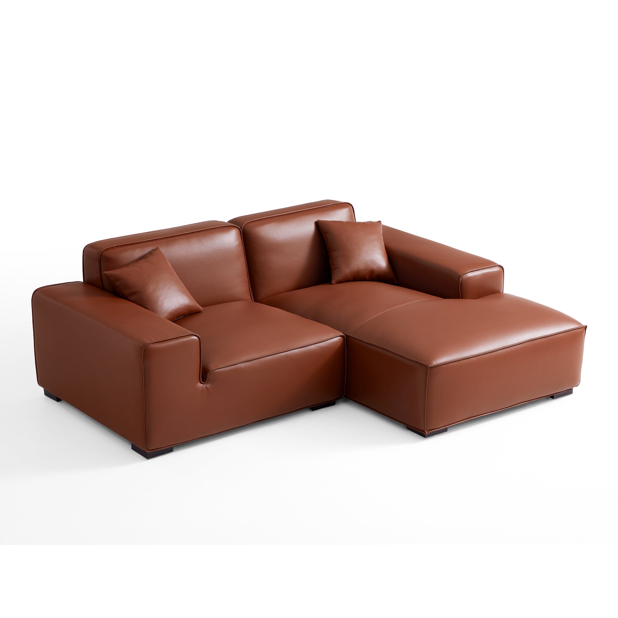 Domus Modular Brown Leather Sectional