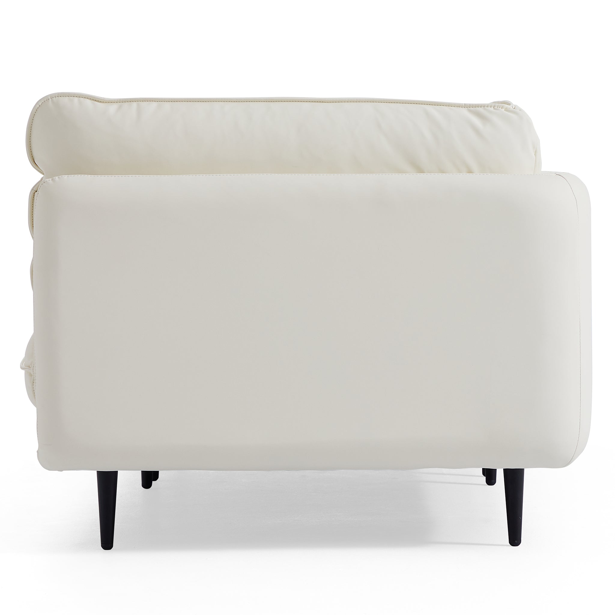 Vanilla White Leather Sofa