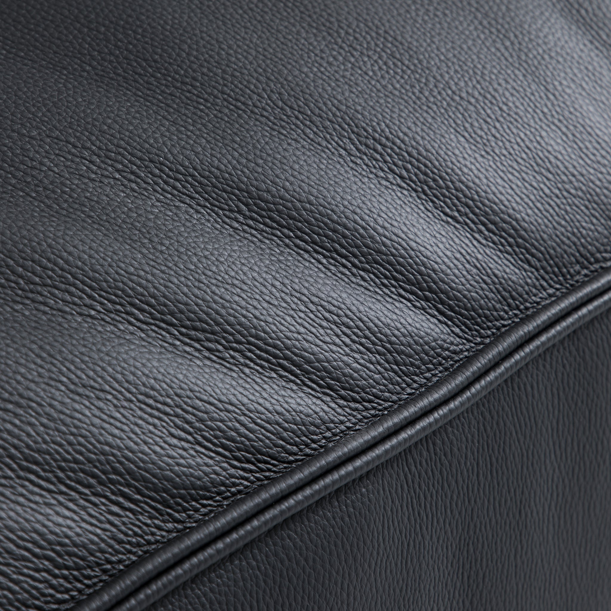 Ensemble de canapés de luxe minimalistes en cuir noir