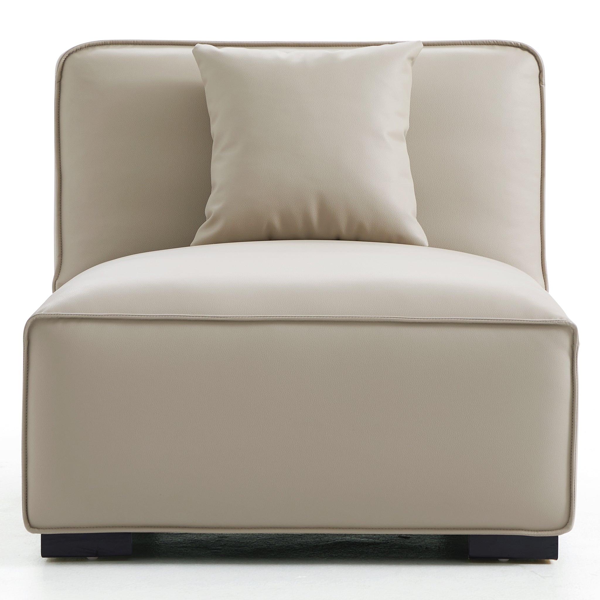Domus Modular Khaki Leather Sectional Sofa