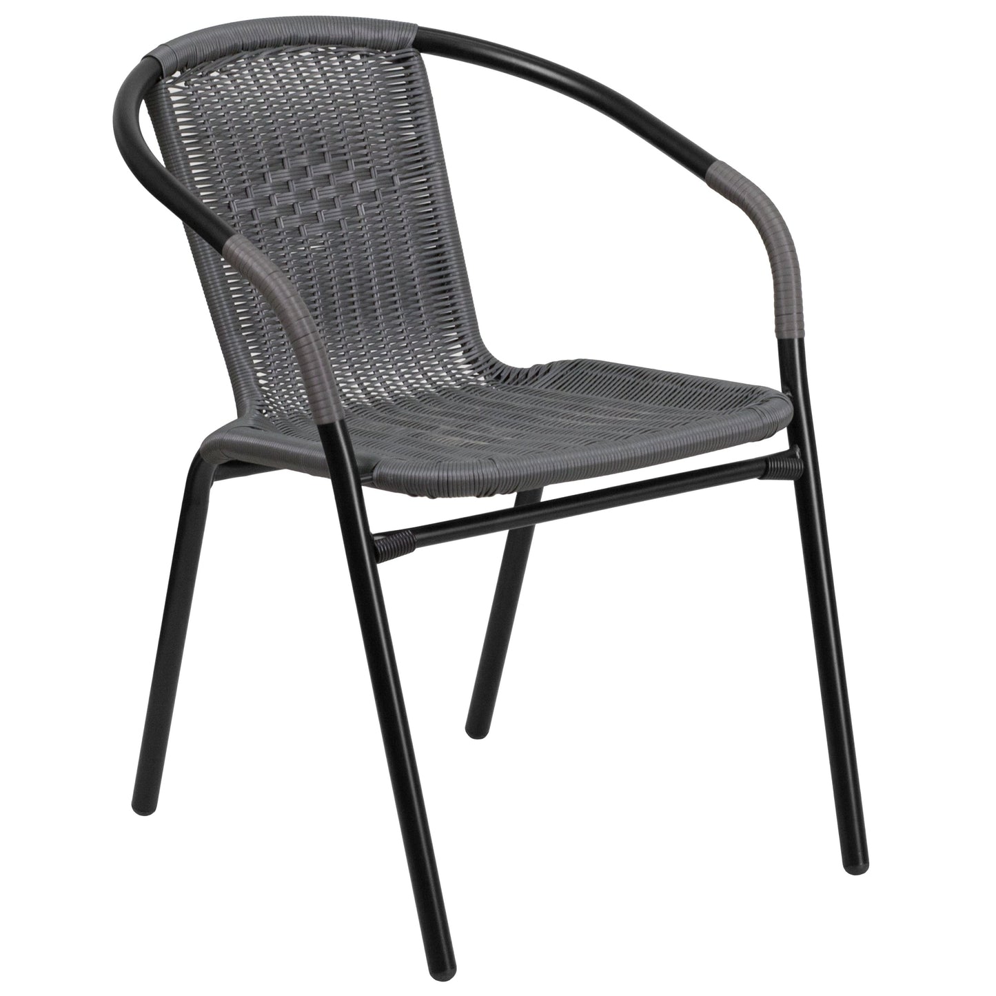 Ensemble de 5 tables carrées et chaises en rotin pour patio intérieur/extérieur - 28 L x 28 P x 28 H
