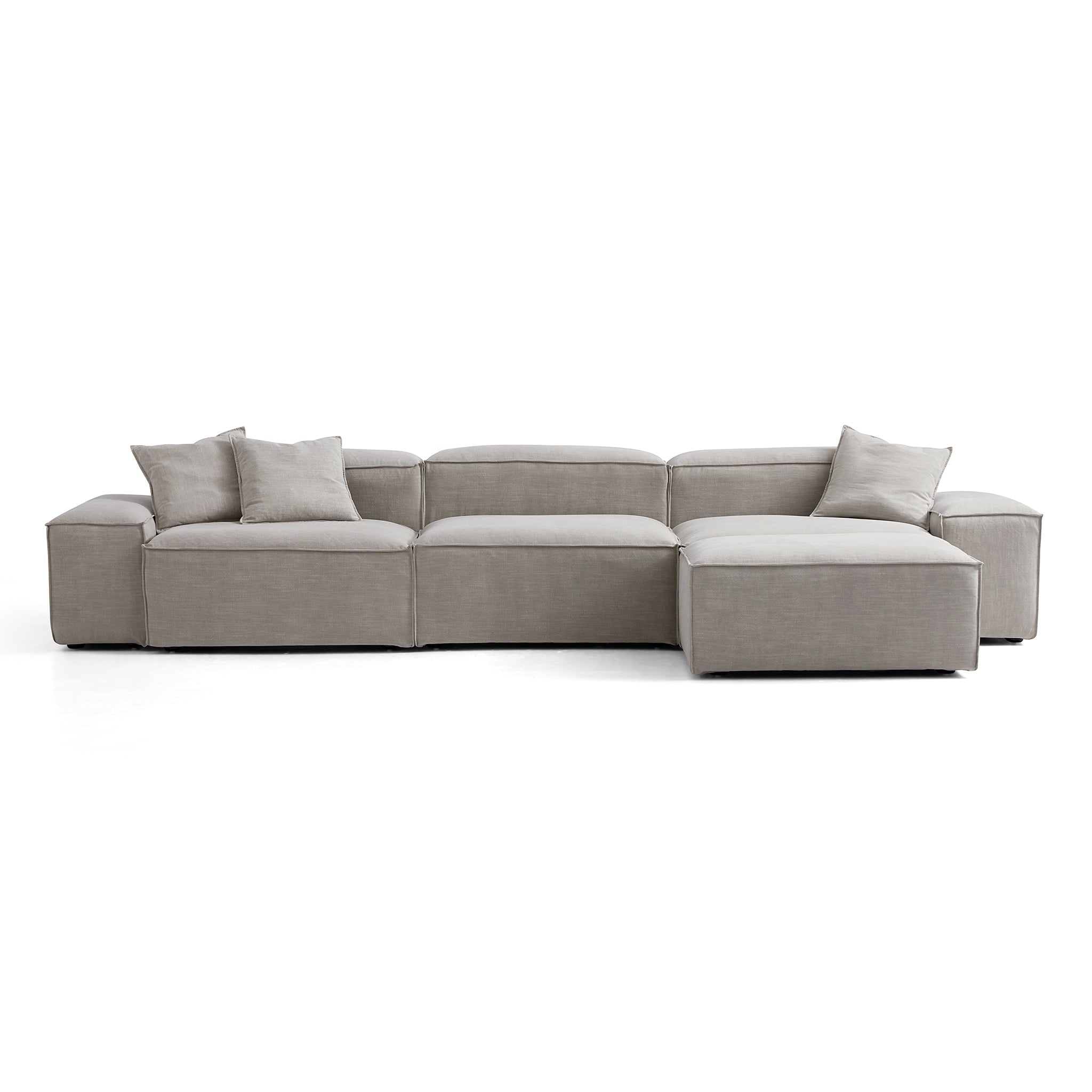 Freedom Modular Beige Sofa with Ottoman