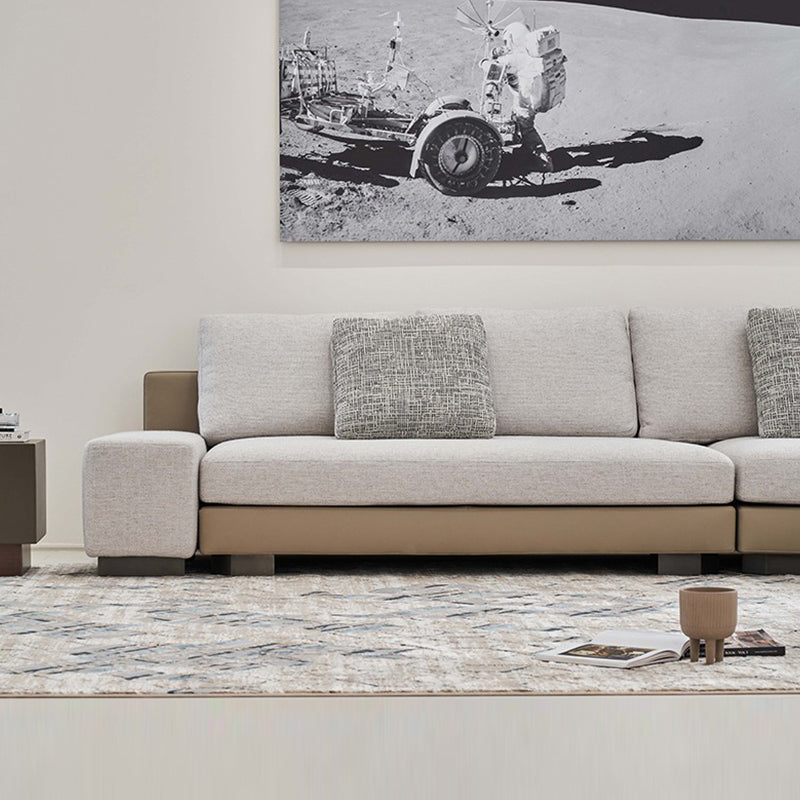 Arles Curved Gray Fabric Sectional