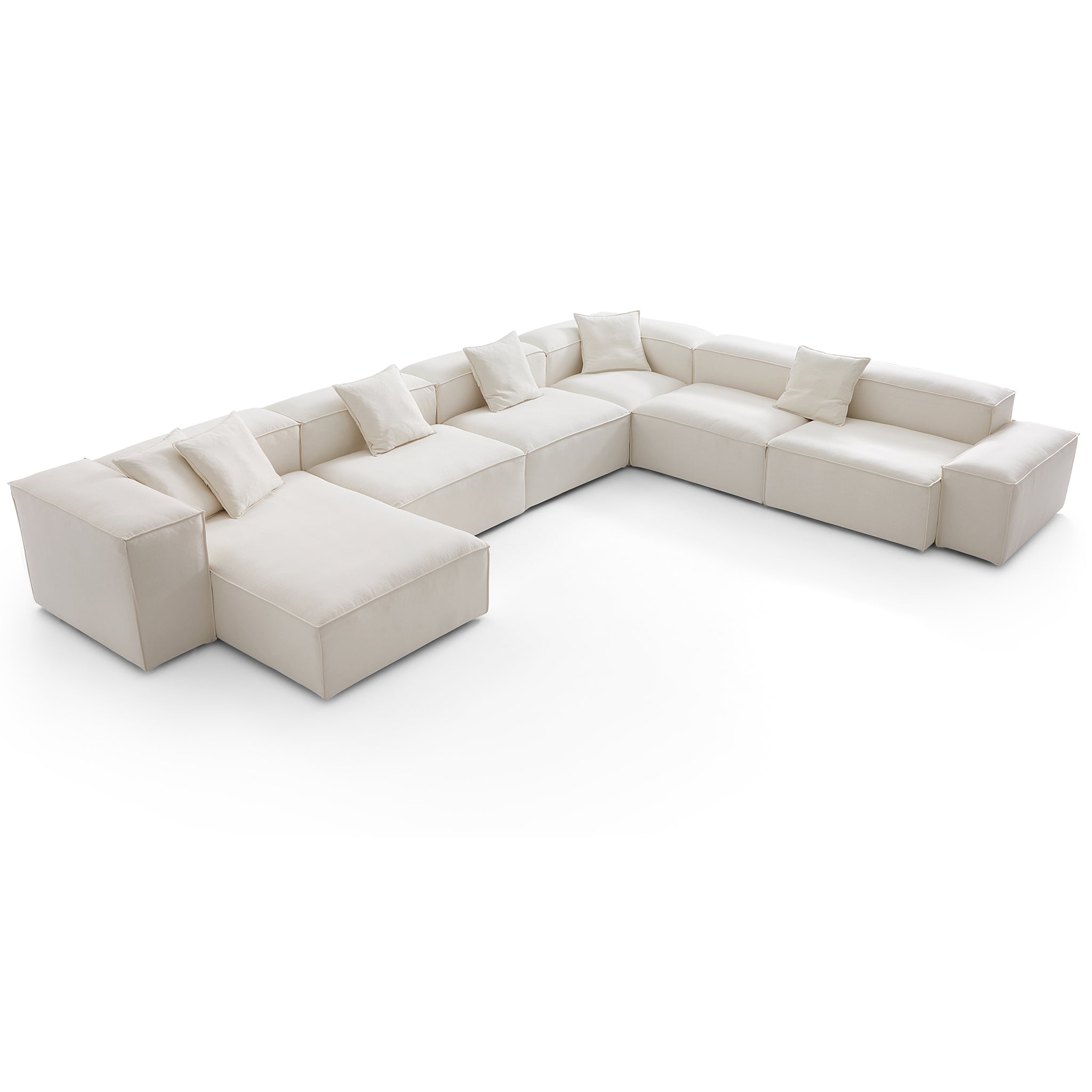 Freedom Modular Beige U-Shaped Sectional Sofa