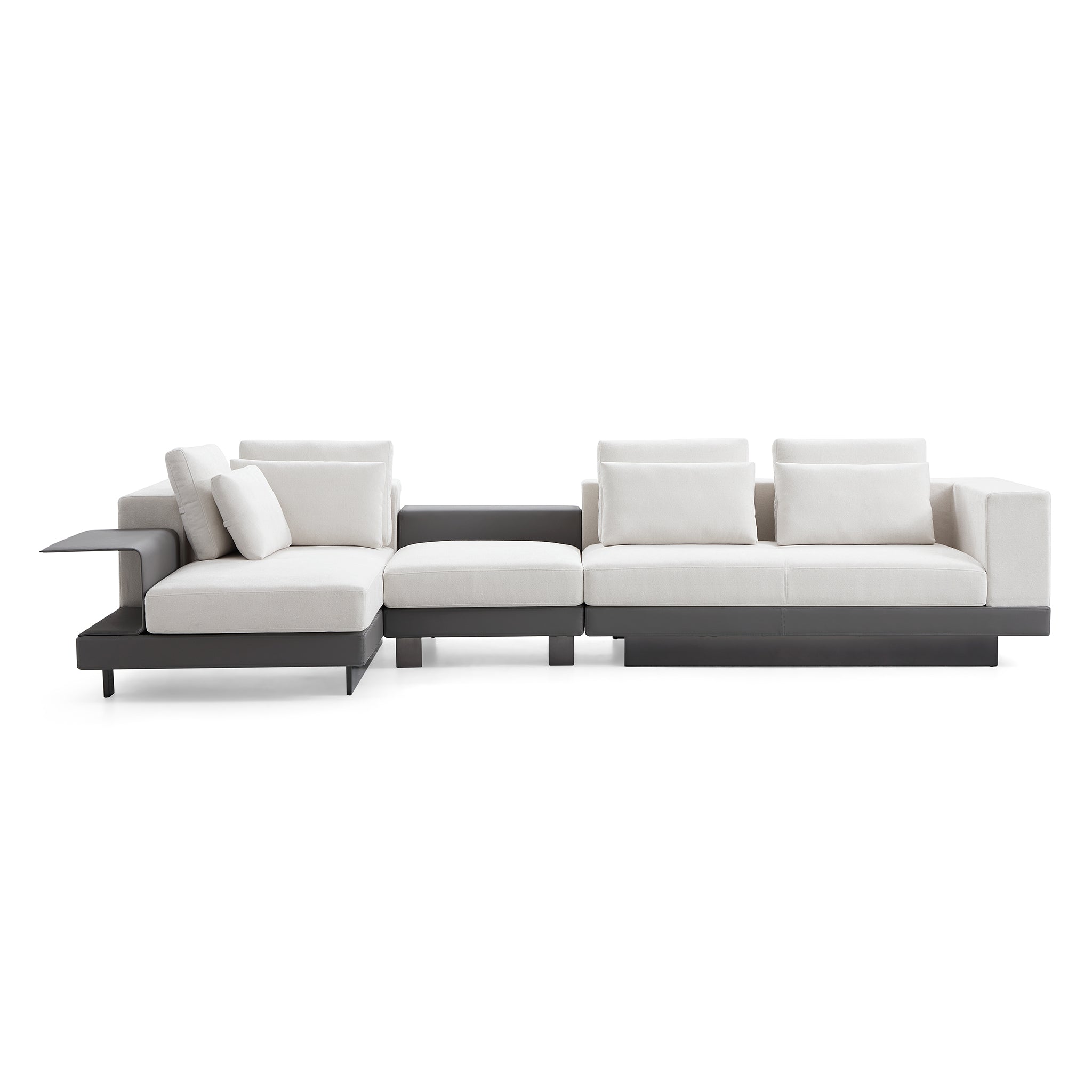 Connery Minimalist White Sectional