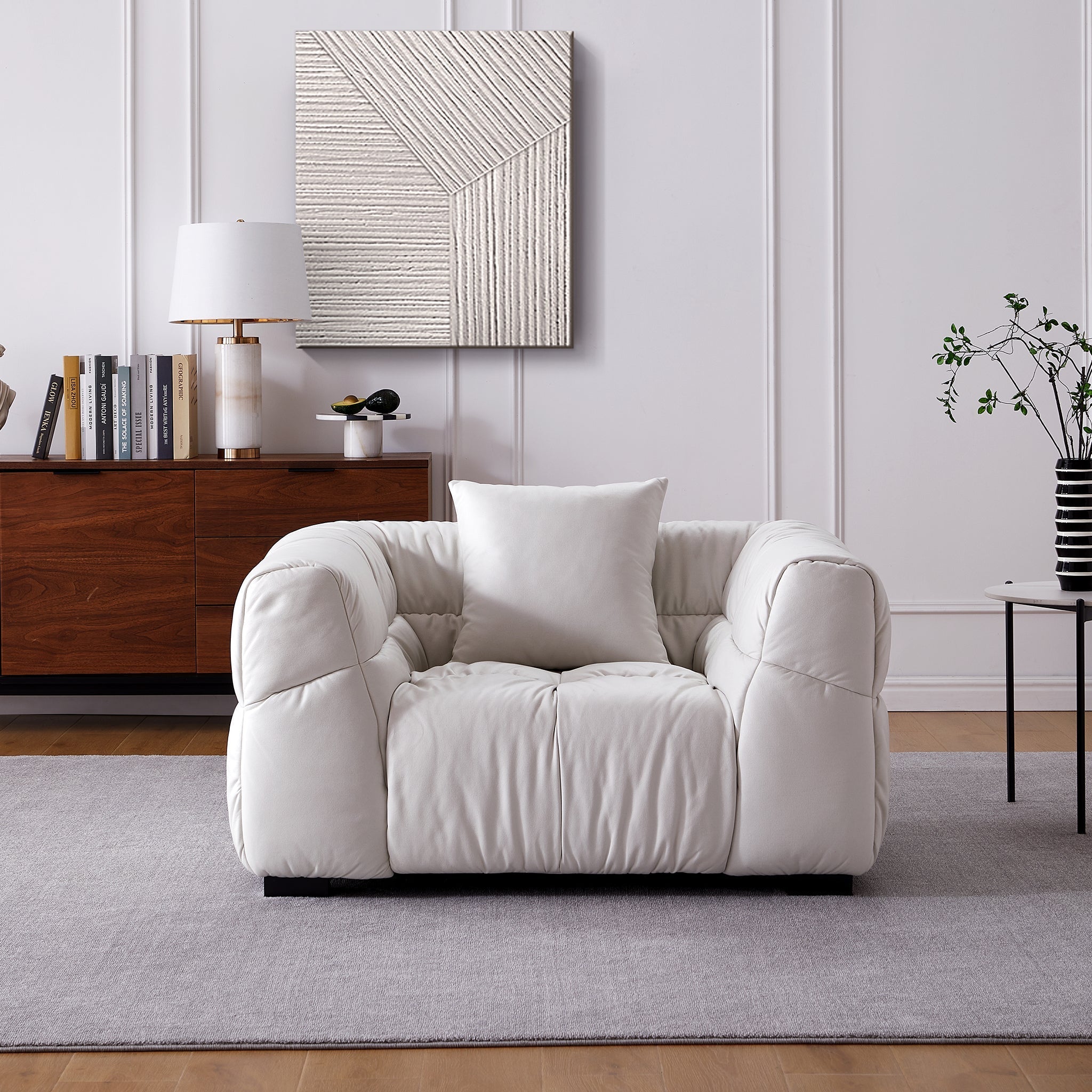 Boba Black Leathaire Armchair