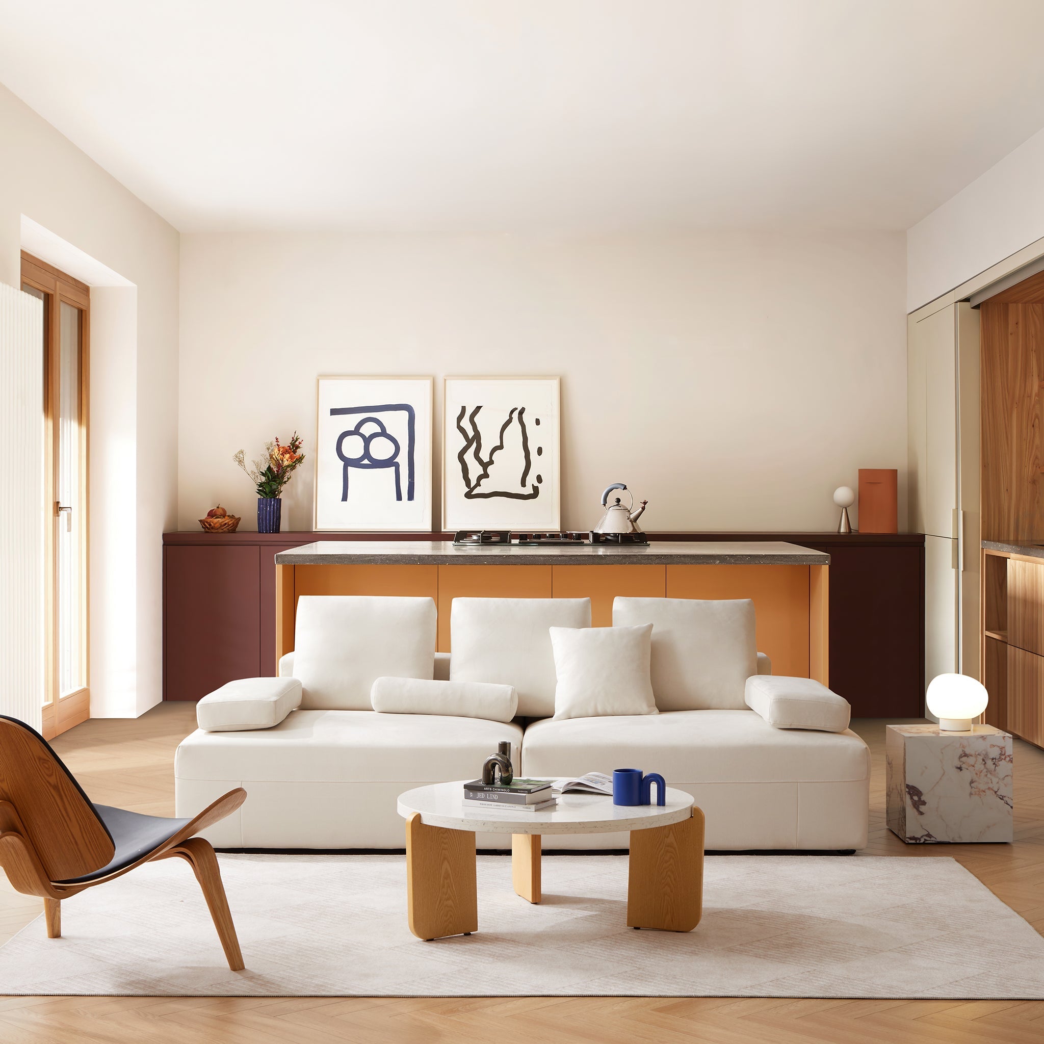 Composition Wabi-Sabi Beige Sofa