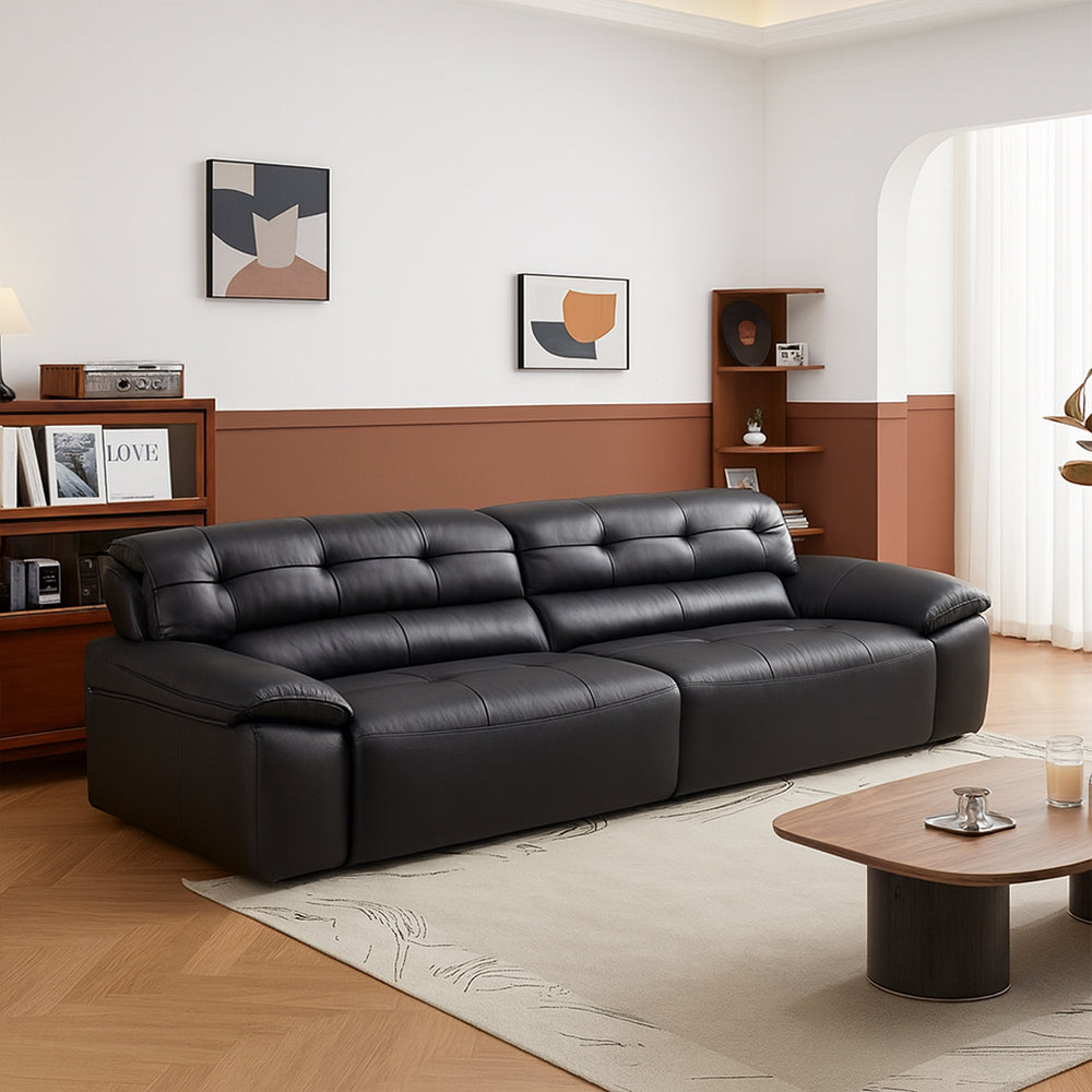 Ridhay Leather Sleeper Sofa