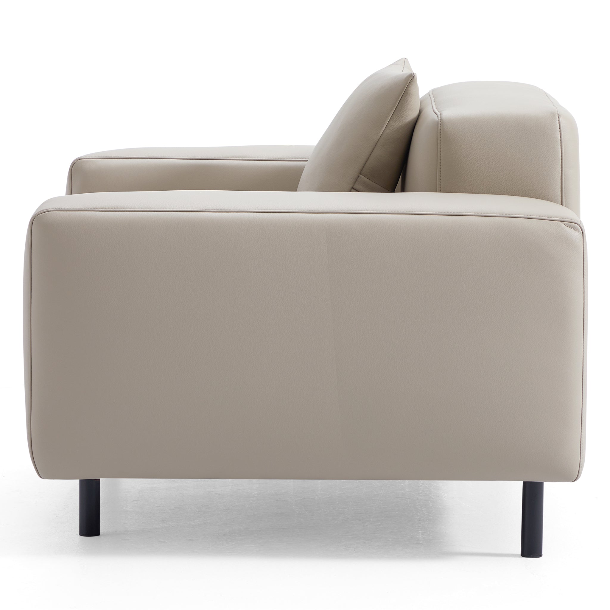 Noble Beige Leather Armchair