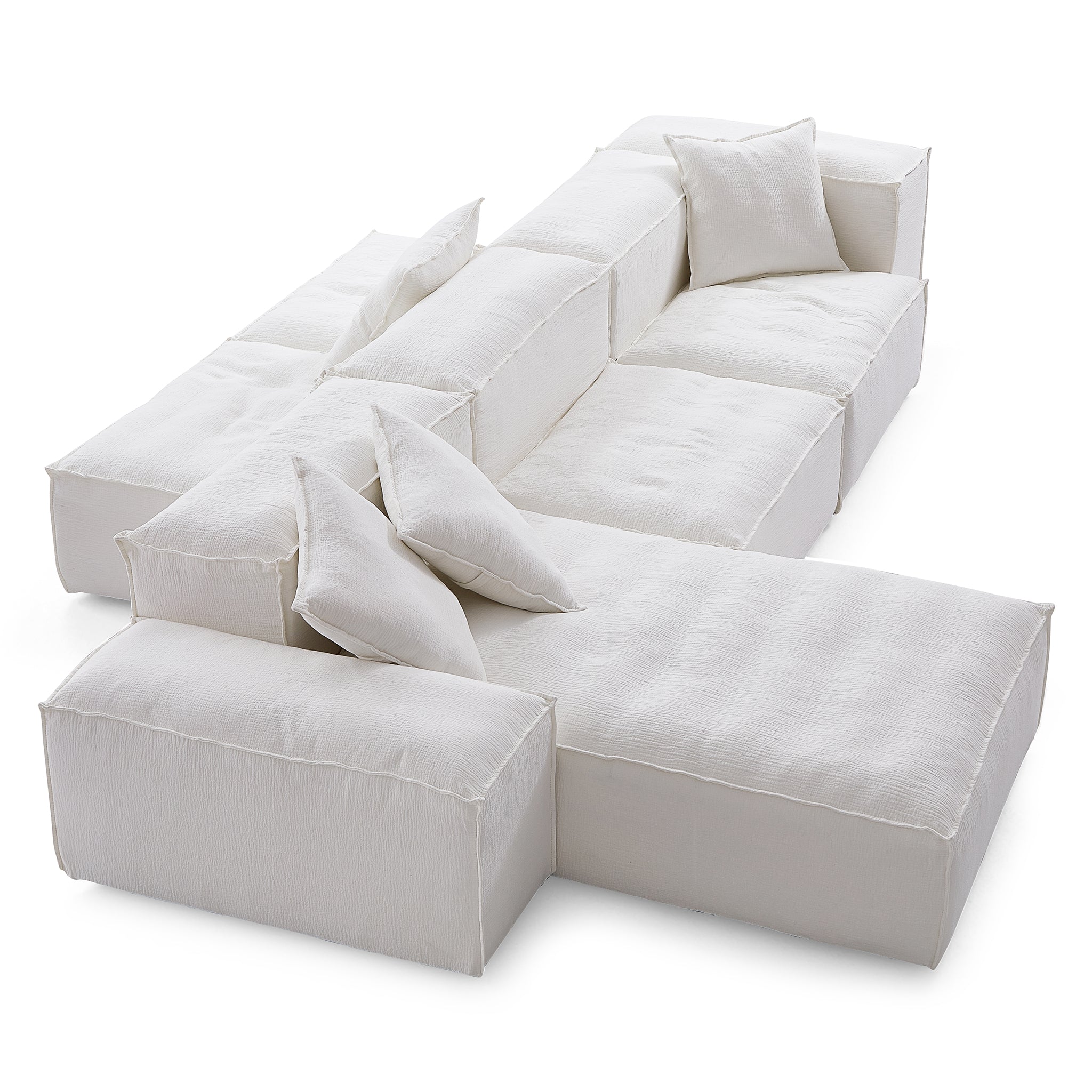 Freedom Modular Gray Double-Sided Sectional Sofa